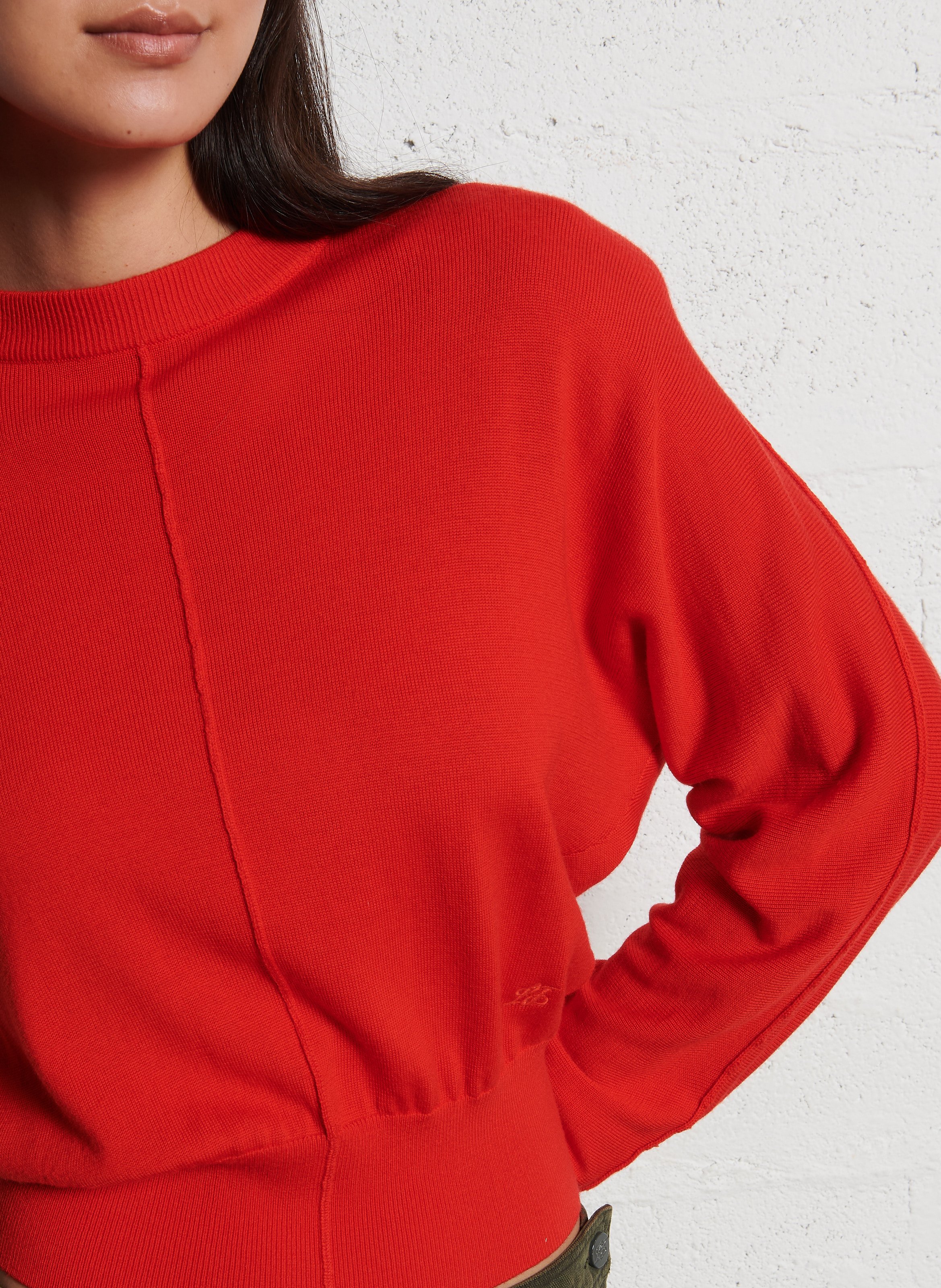 Woleg - Oversize-Wollpullover mit Rundhalsausschnitt LAURENCE BRAS Rot
