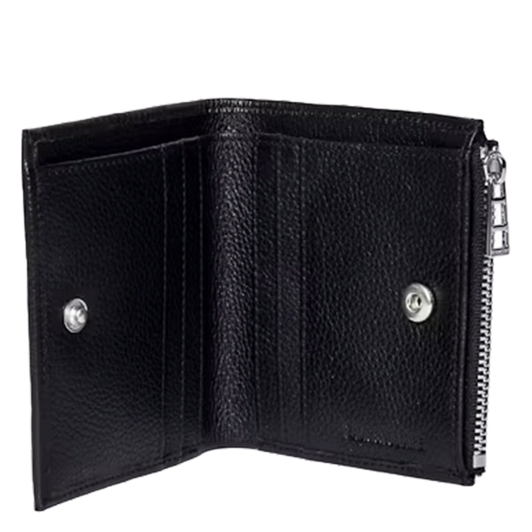 Portefeuille zippé en cuir grainé ZADIG&VOLTAIRE Noir