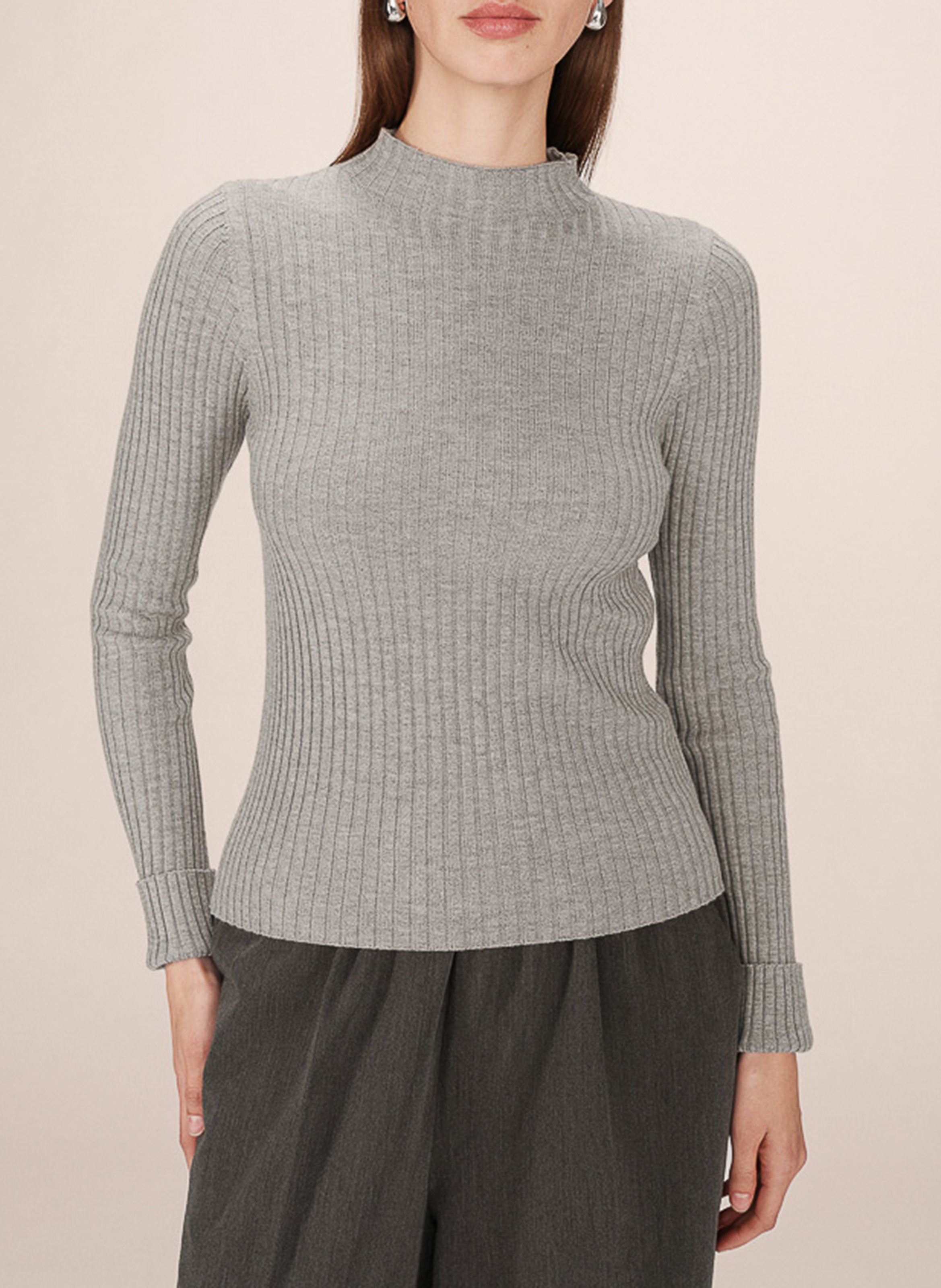 Elena - Pullover mit Stehkragen GRACE ET MILA Silber