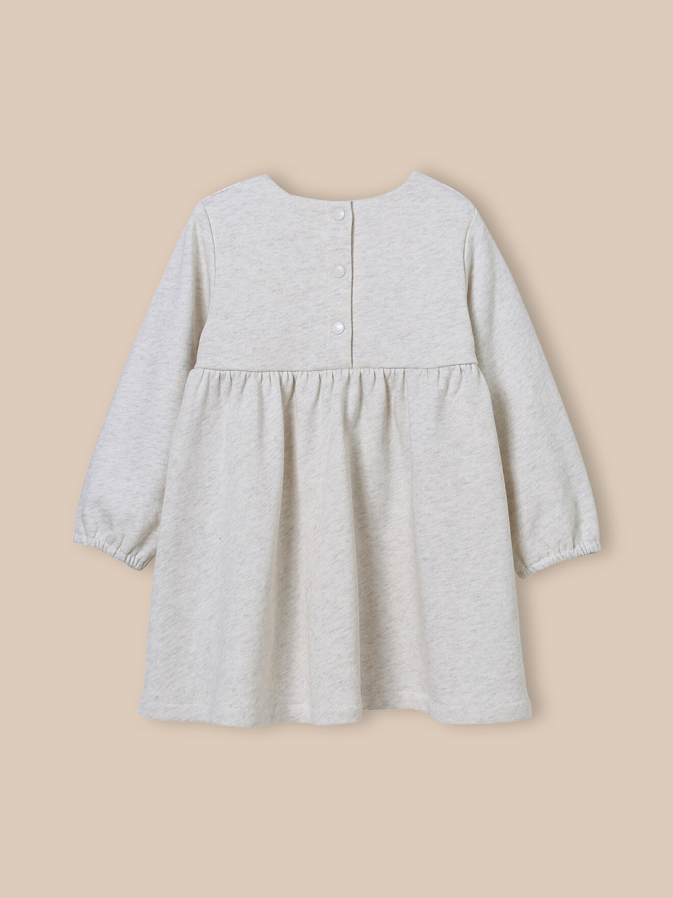 Organic cotton flannelette dress CYRILLUS Beige