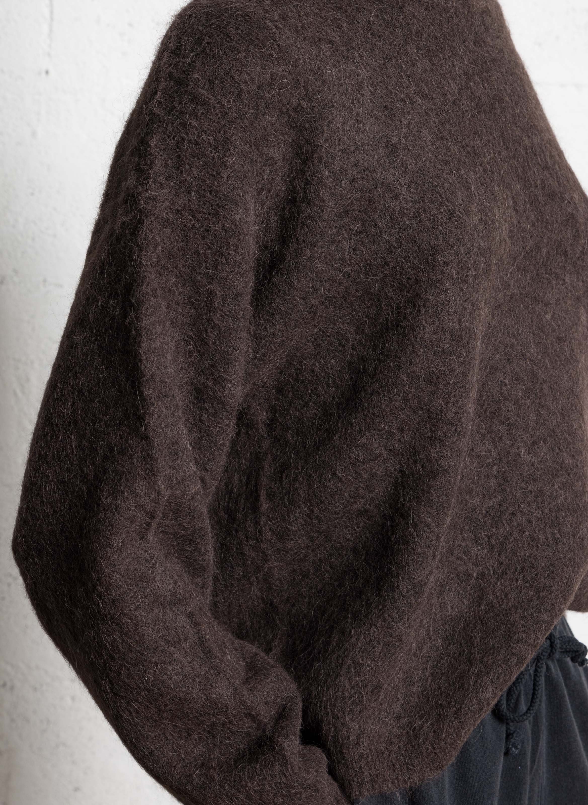 Pull droit en alpaga mélangé AMERICAN VINTAGE Noir