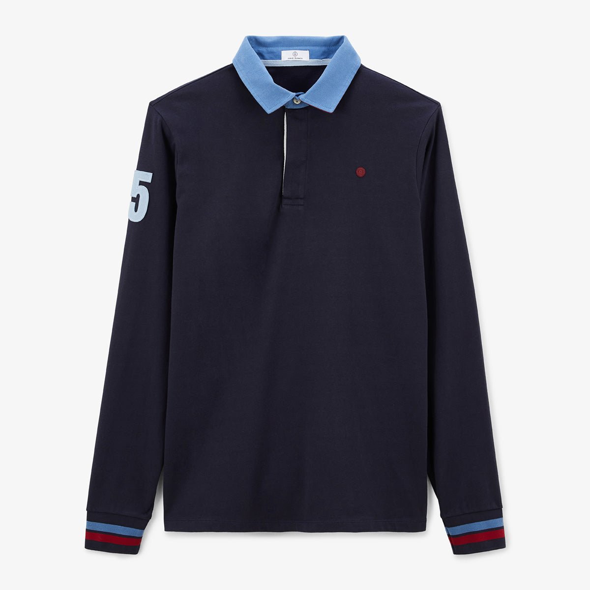 Long-sleeved rugby polo SERGE BLANCO Blue