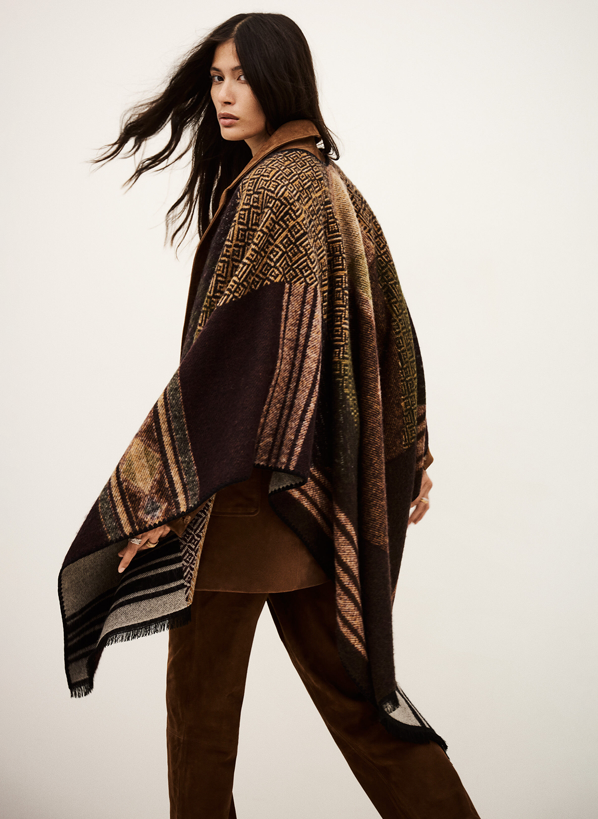 Poncho imprimé BA&SH Multicolore