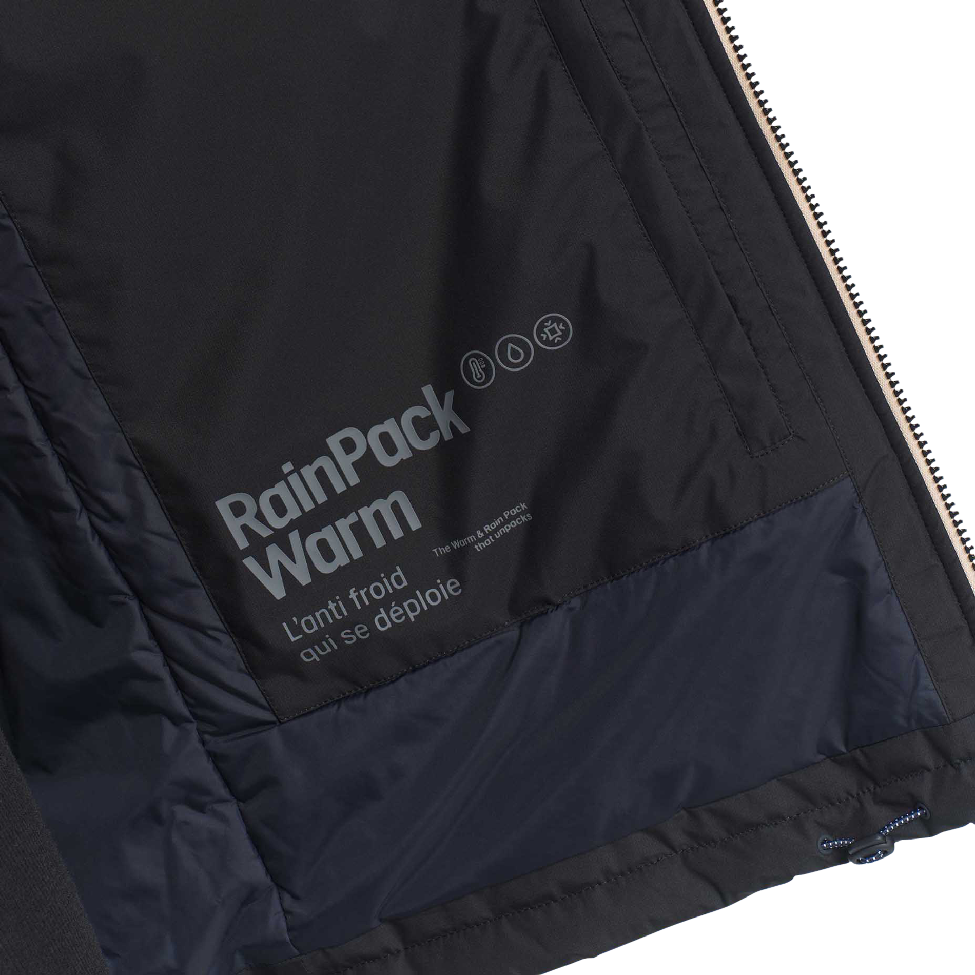 Parka droite col montant AIGLE Noir