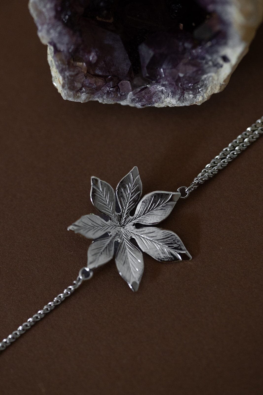 THÉIA - fine gold-plated flower bracelet MONSIEUR SIMONE Silver