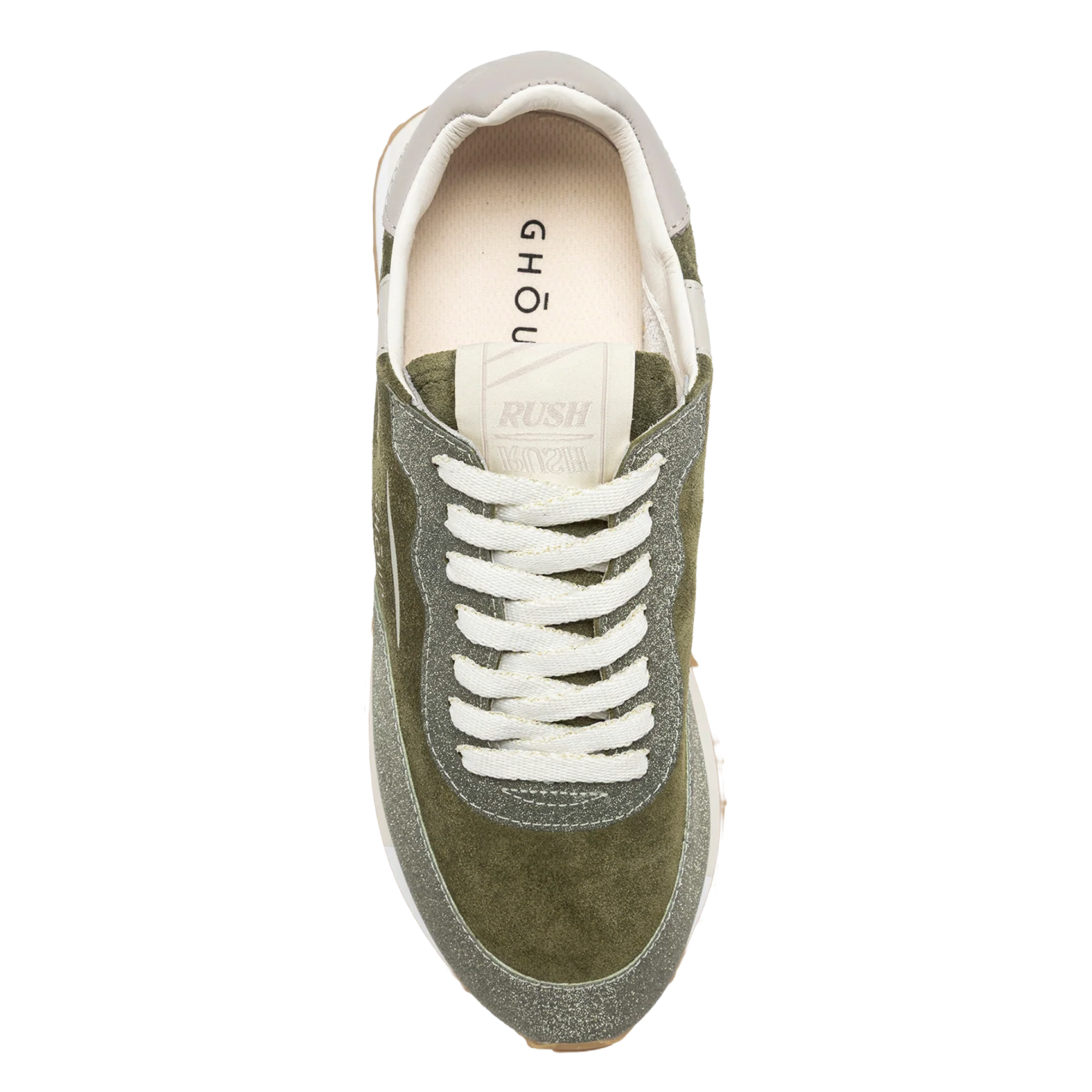 Low-top leather mix sneakers GHOUD VENICE Khaki