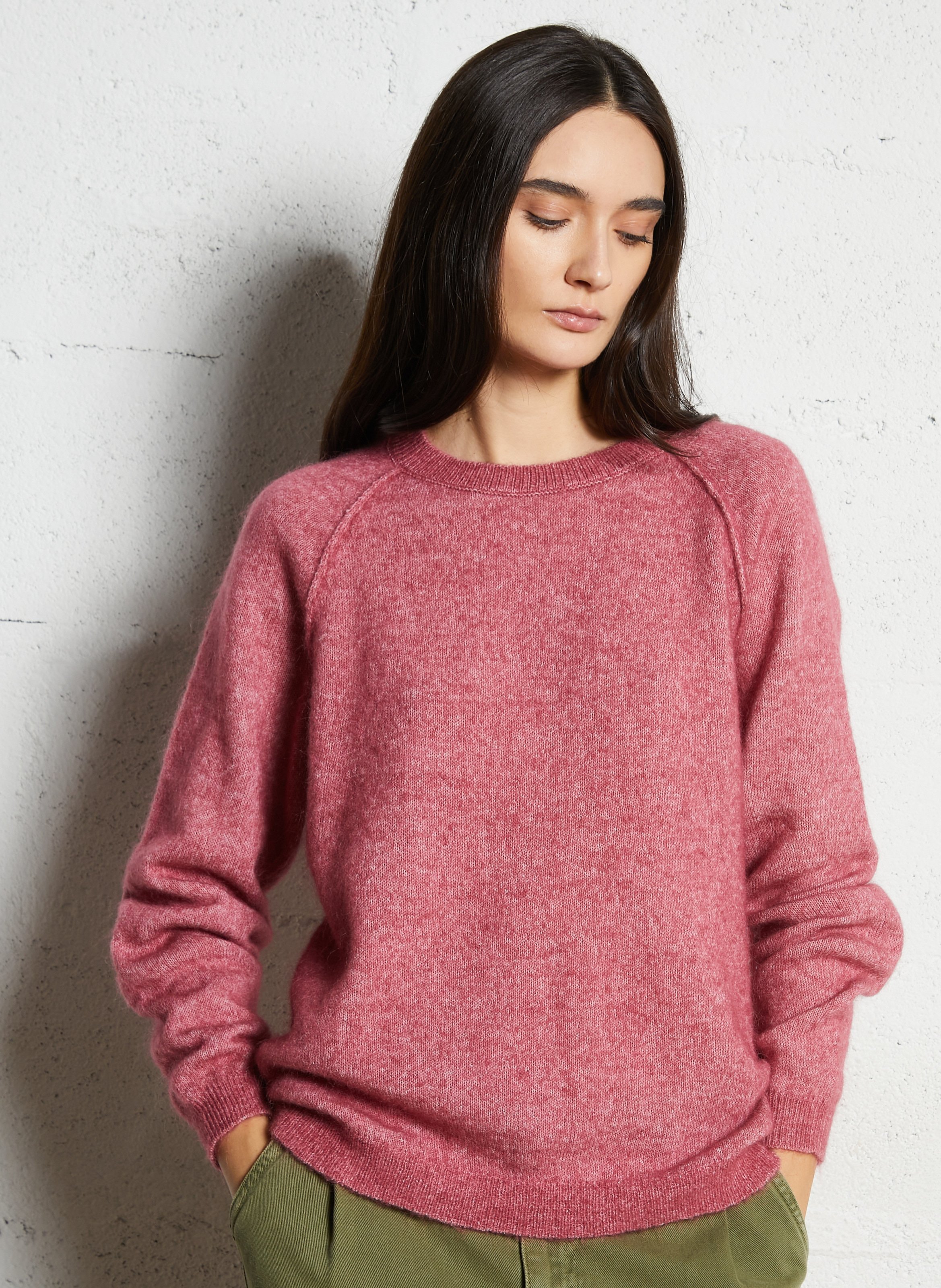 Pull droit col rond en laine mélangée SUD EXPRESS