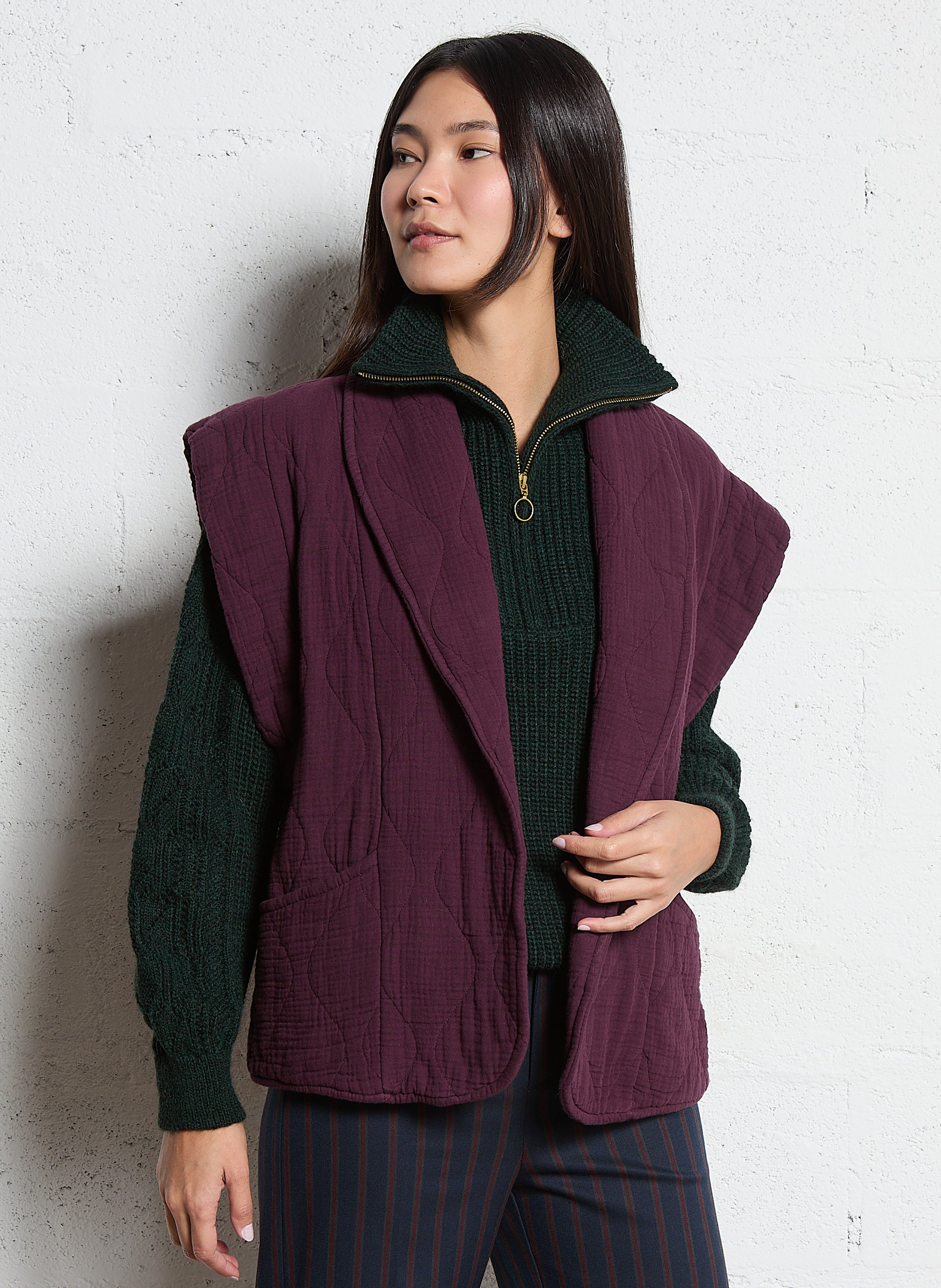 Oversize Steppjacke aus Baumwolle AOKYANOS