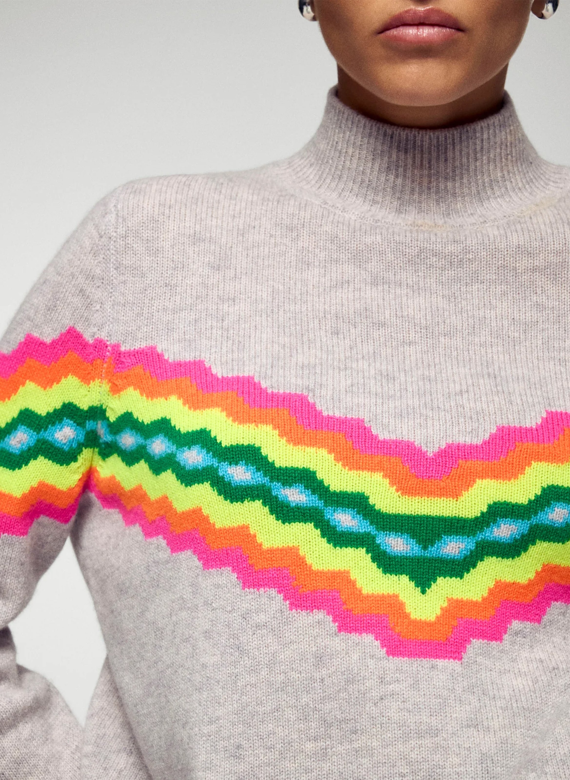 Cashmere polo neck sweater FROM FUTURE Grey