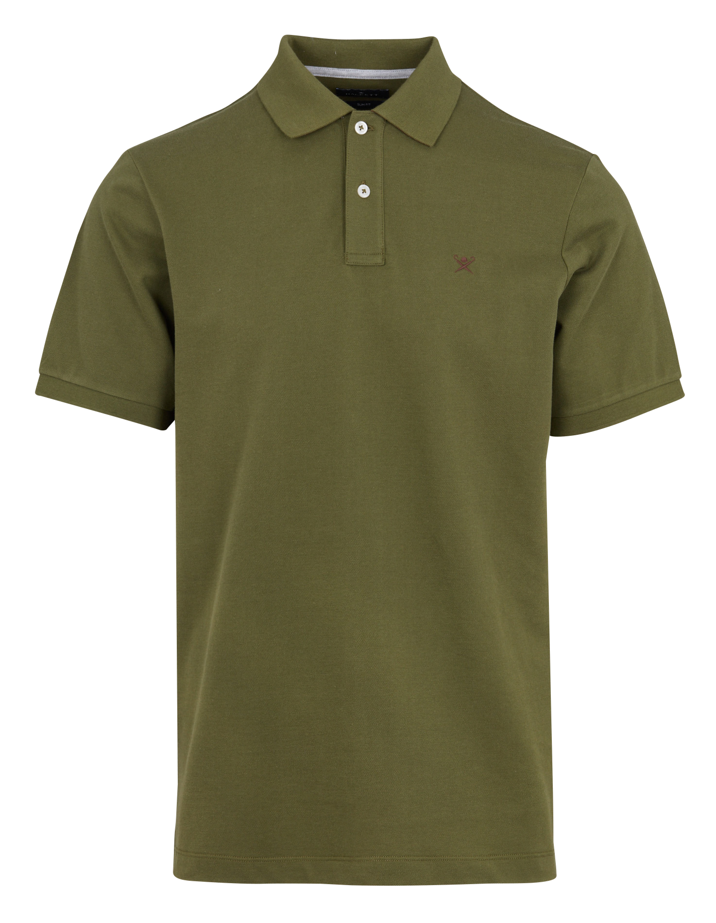 Polo met korte mouwen en een effen logo HACKETT Groen