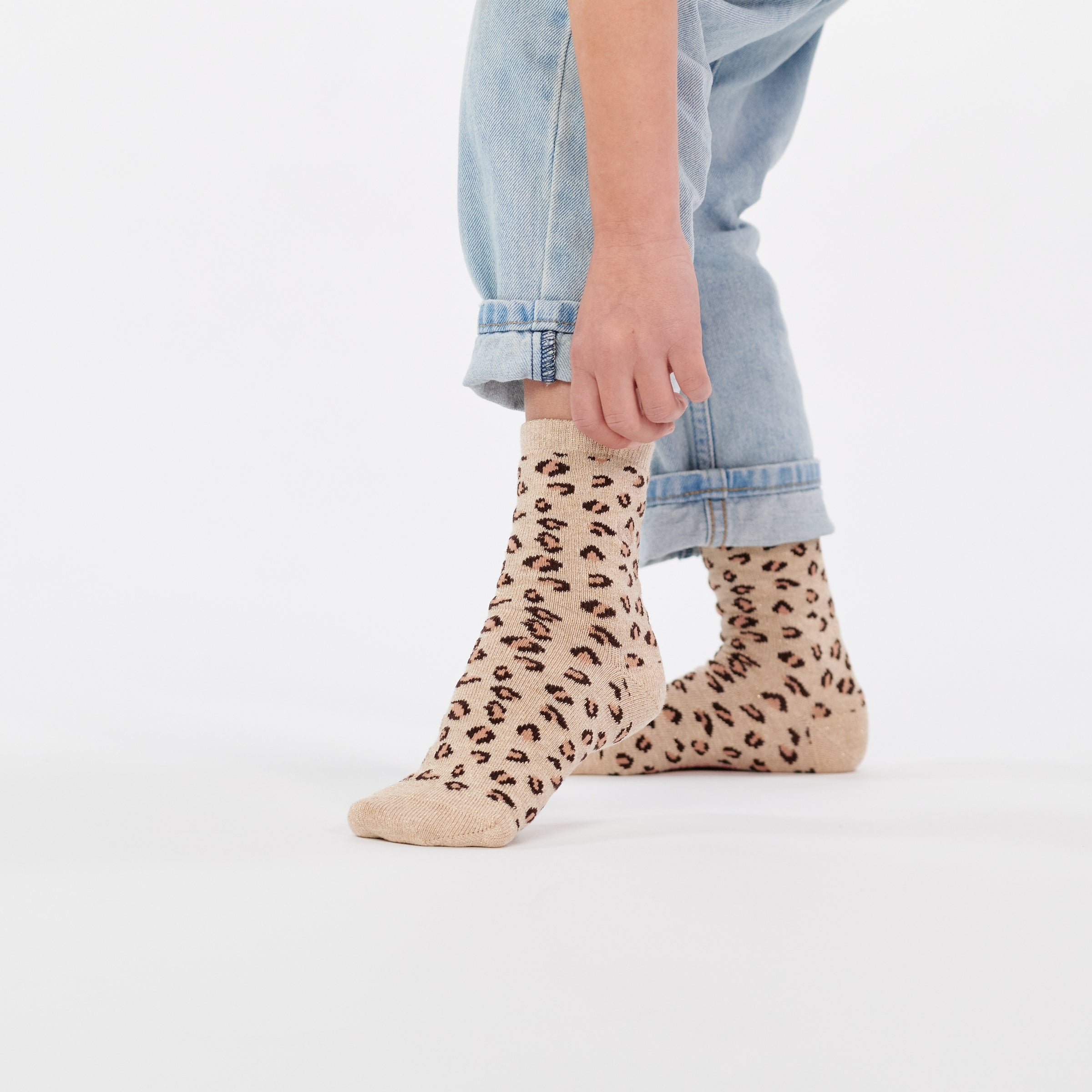 Leopard socks BILLYBELT Beige