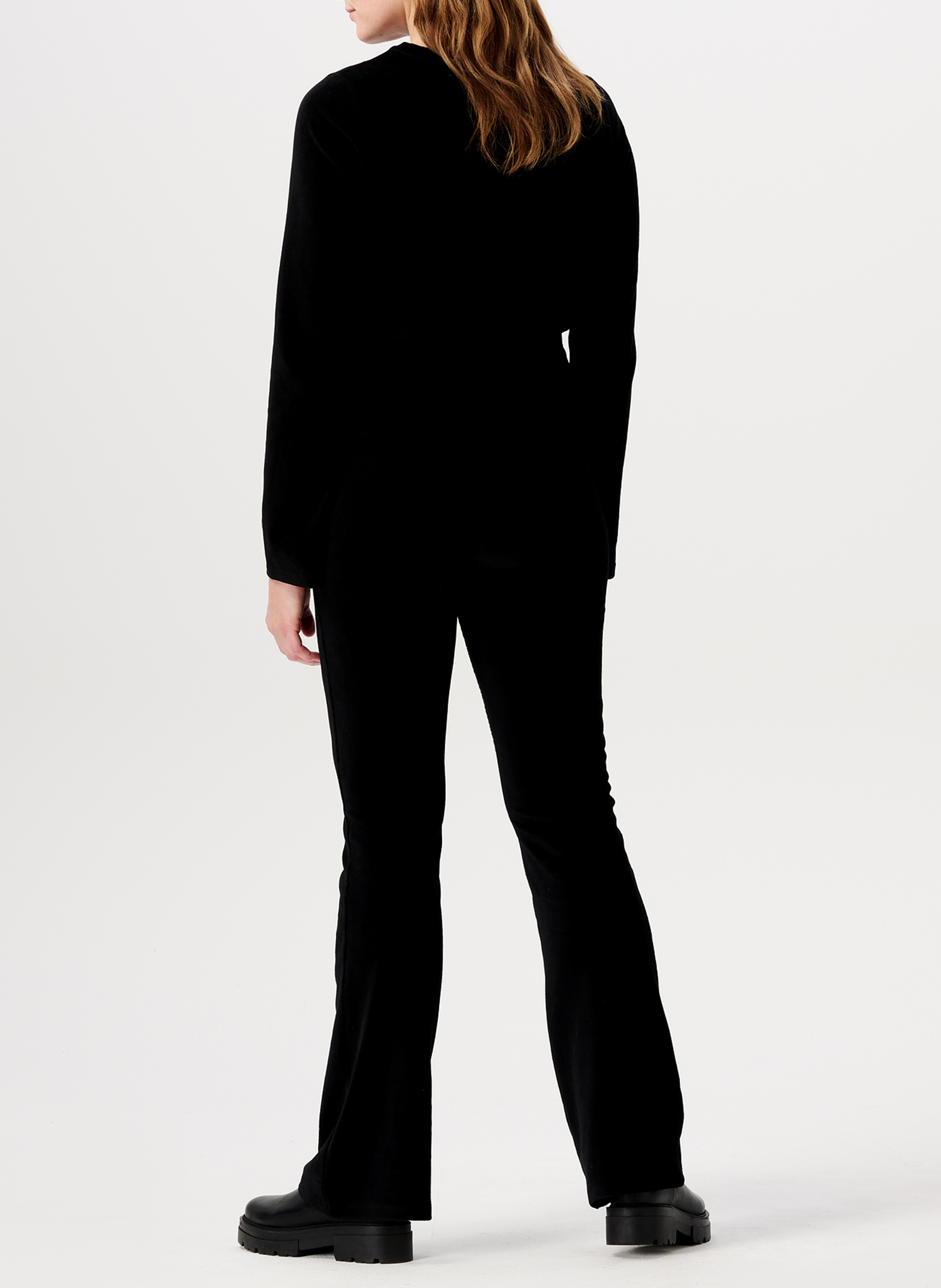 Kort borstvoedingsshirt van katoenmix NOPPIES Zwart