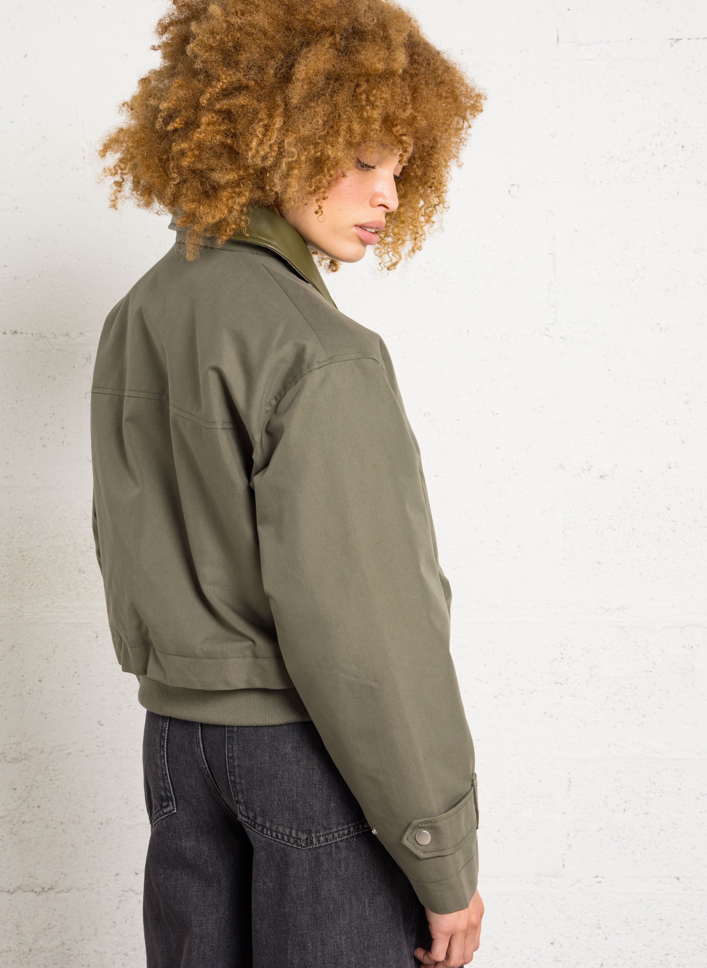 Blouson aus Baumwoll-Mix mit klassischem Kragen BELLEROSE Khaki