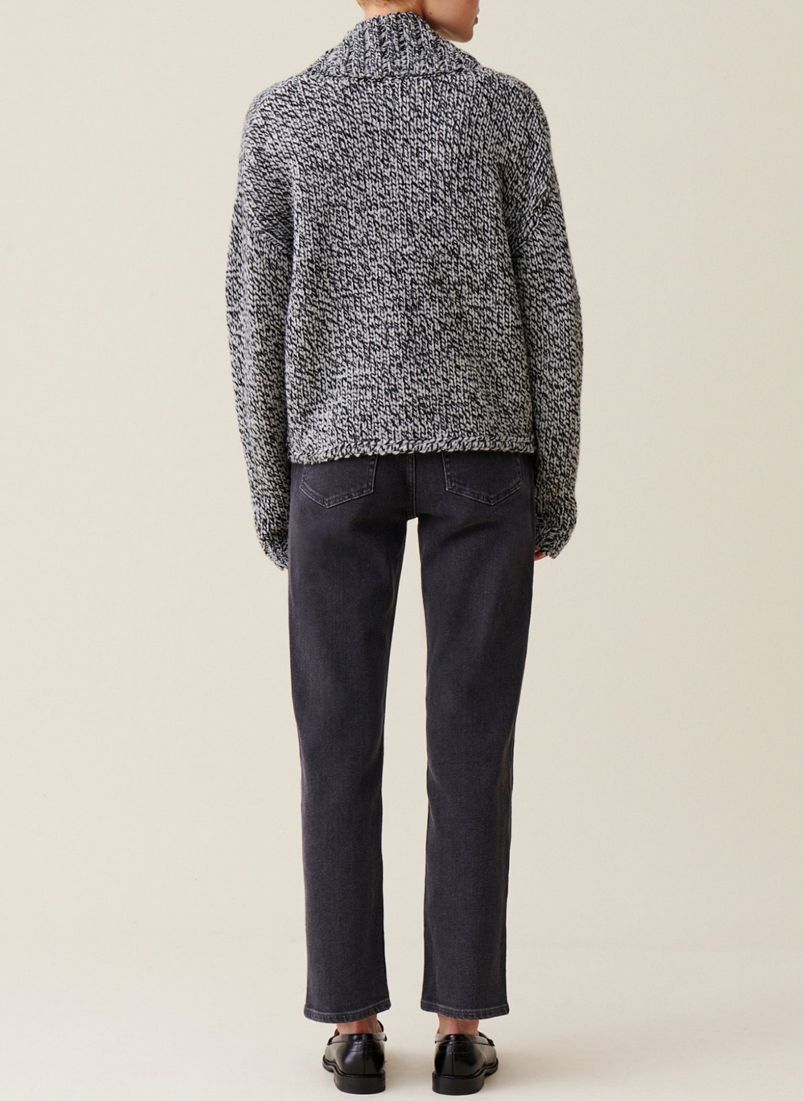 Pull grosse maille en laine mélangée CLAUDIE PIERLOT Gris