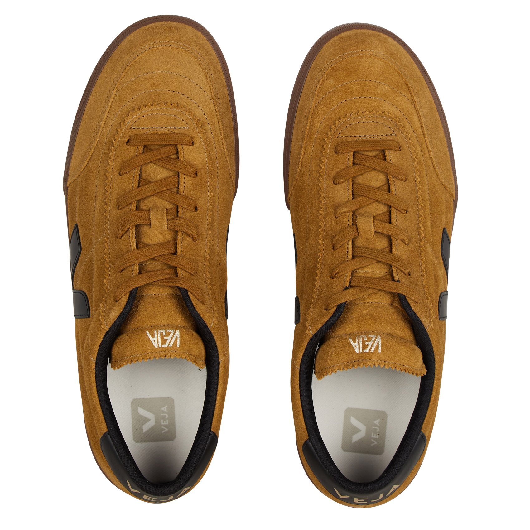 Niedrige Sneaker aus Veloursleder VEJA Gelb