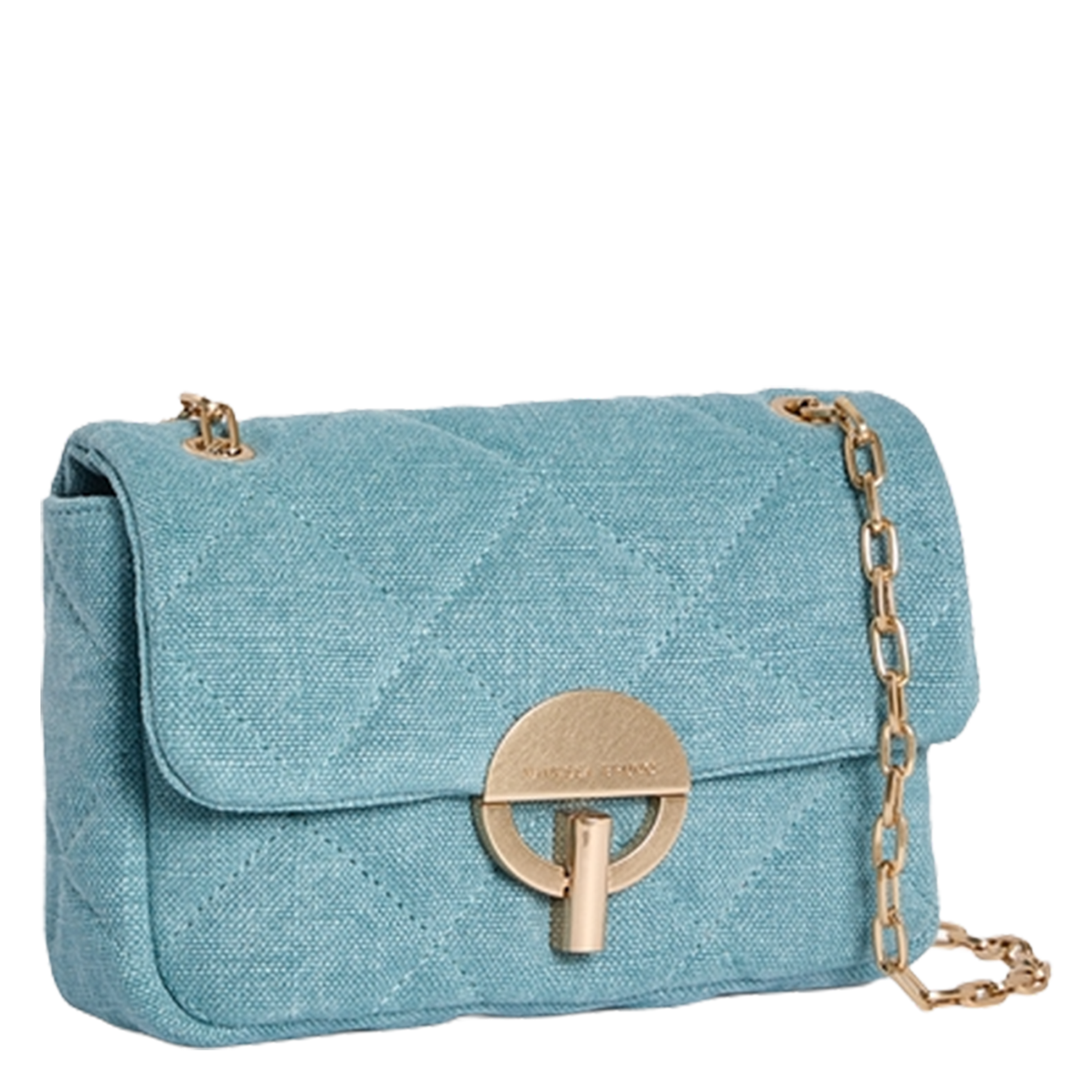 Schoudertas van linnen Blauw