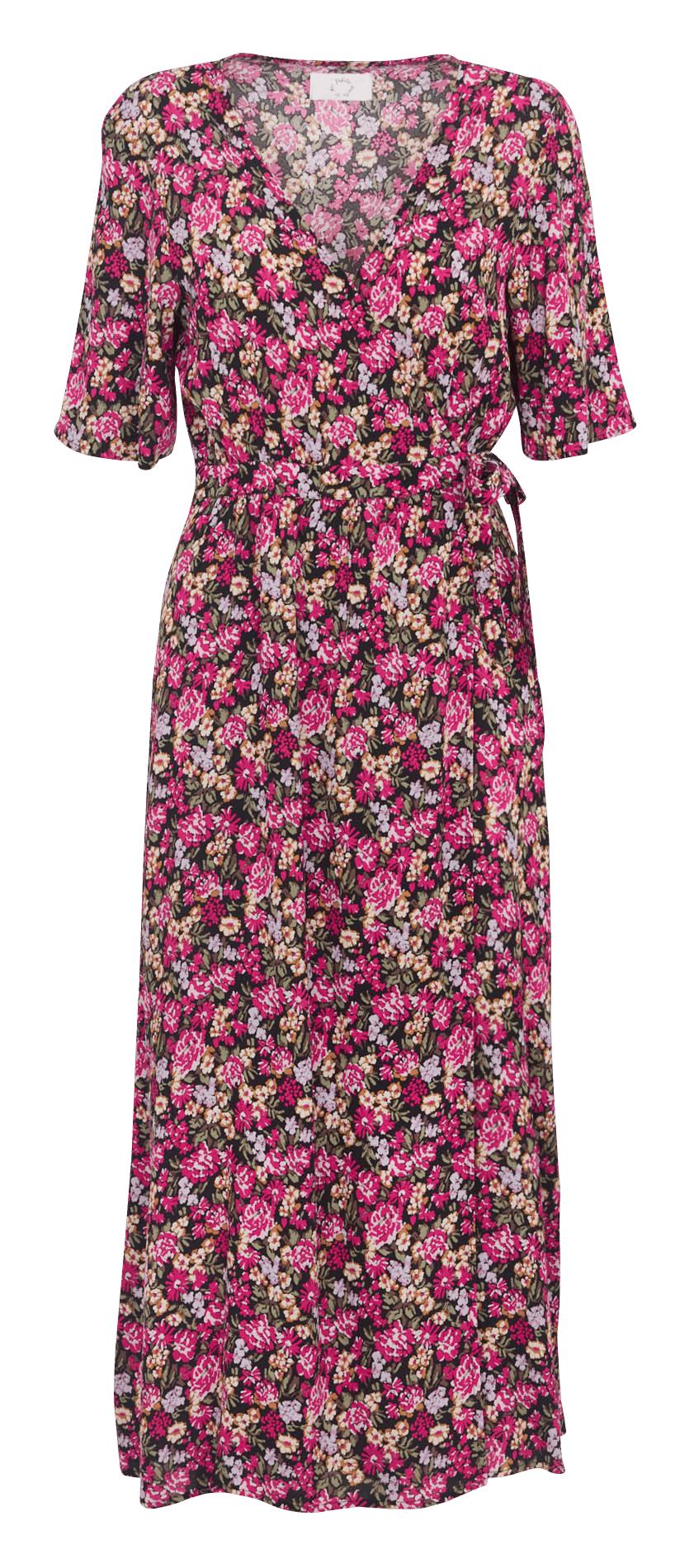 Robe midi col v à imprimé fleuri DES PETITS HAUTS Multicolore