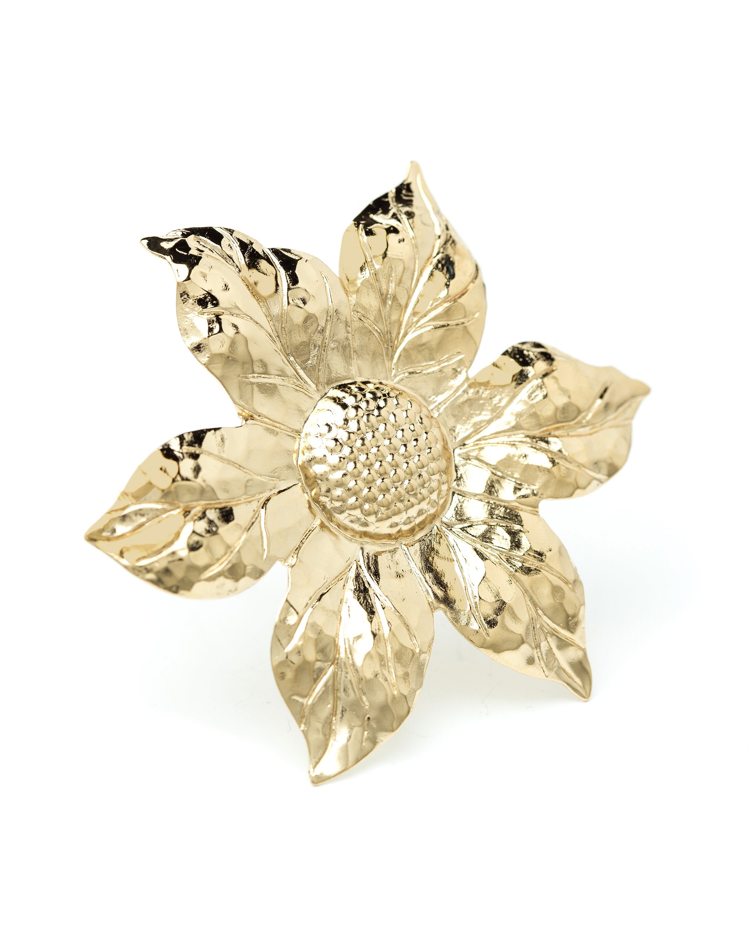 Maxi silver-plated flower hair clip MONSIEUR SIMONE Golden