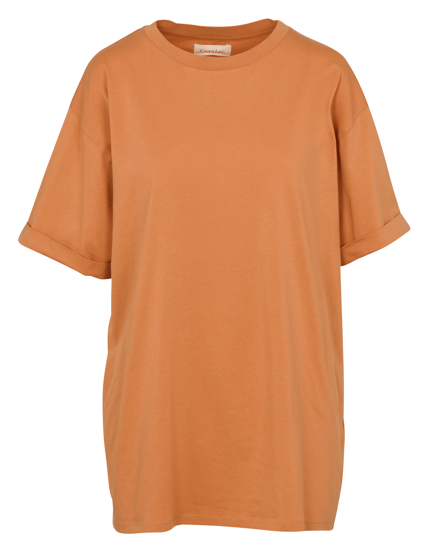 Weites Rundhals-T-Shirt aus Bio-Baumwolle COTELAC ACOTE Orange