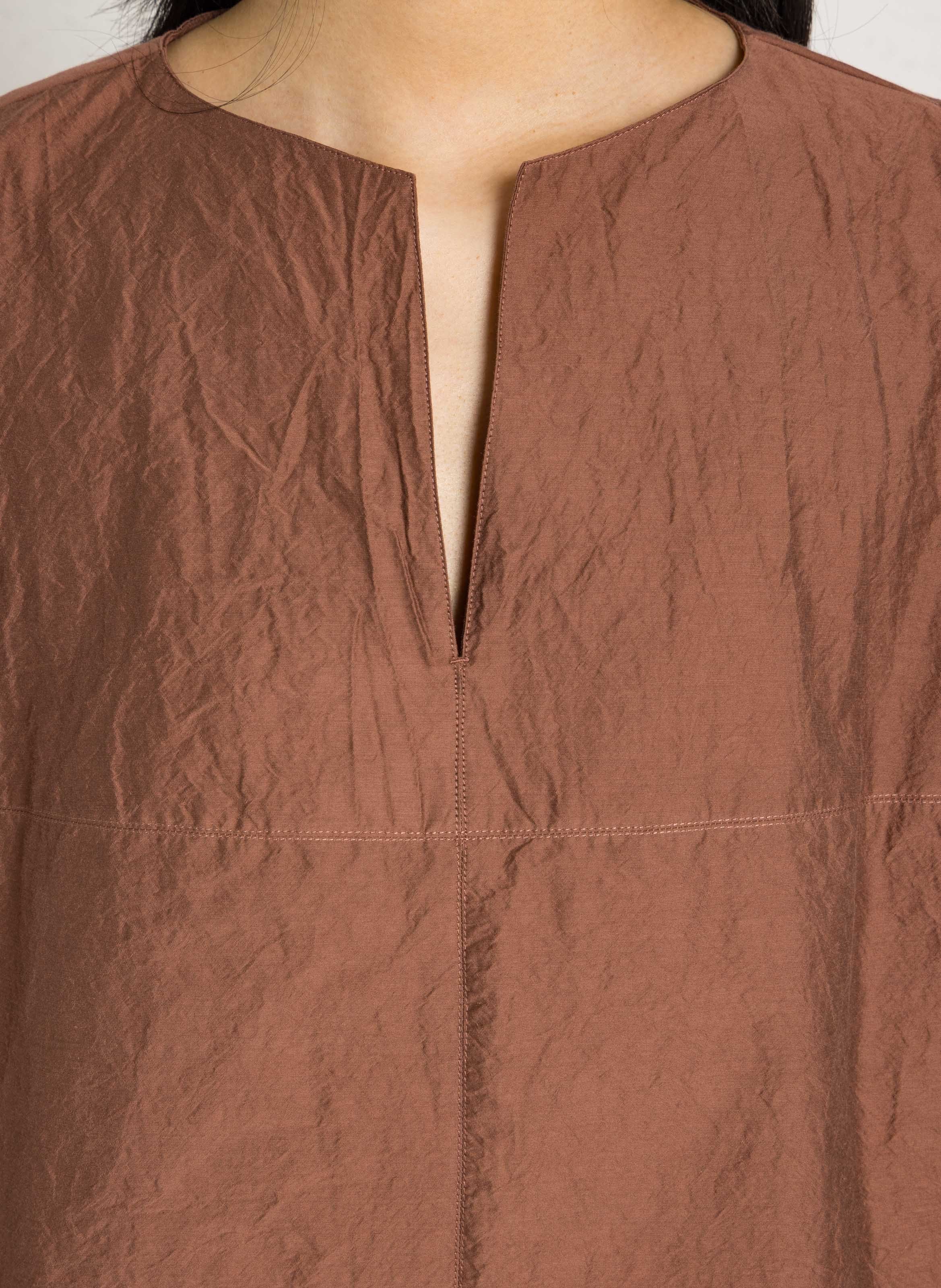 Oversized top in blended organic cotton. SOEUR Pink