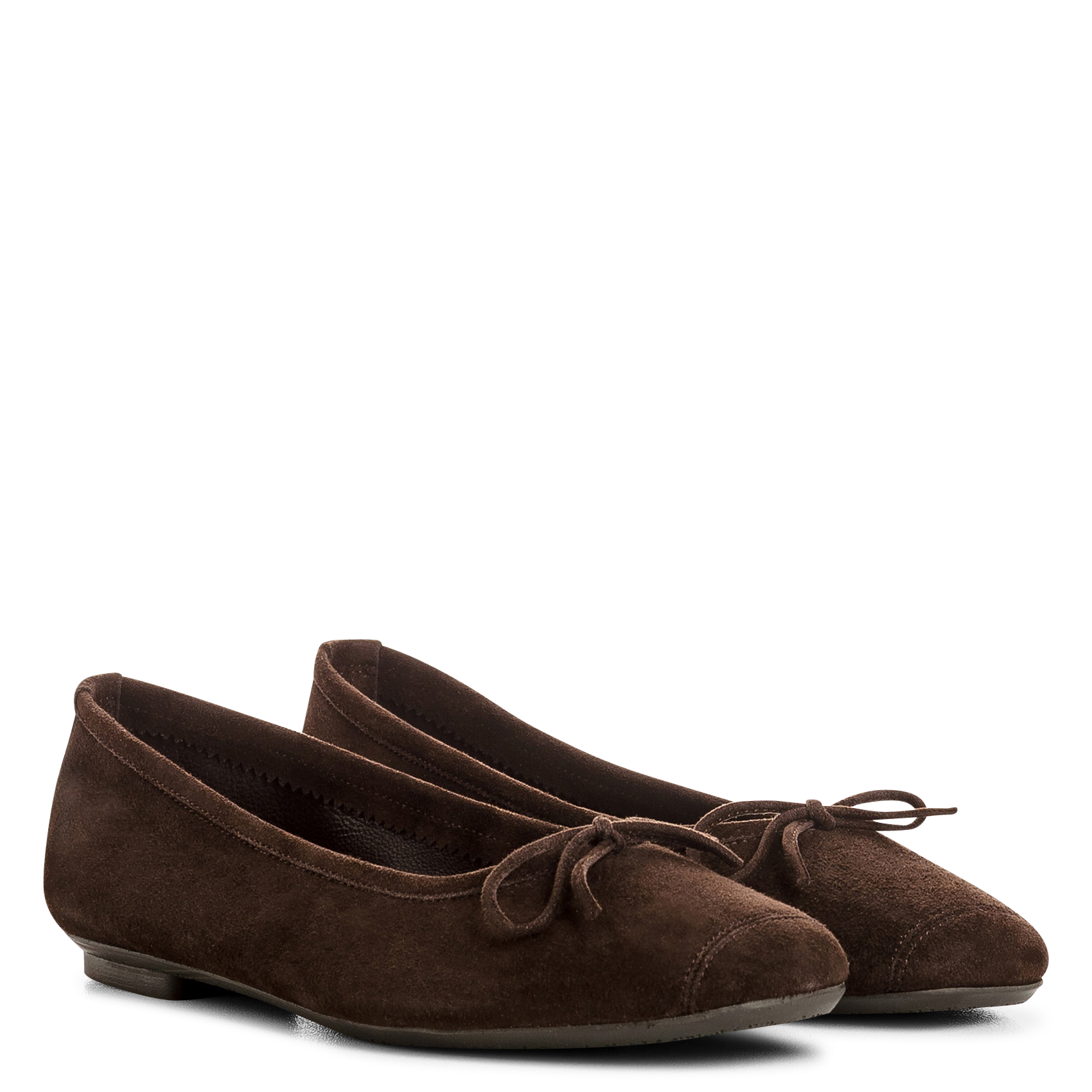 Ballerines en cuir REQINS Marron