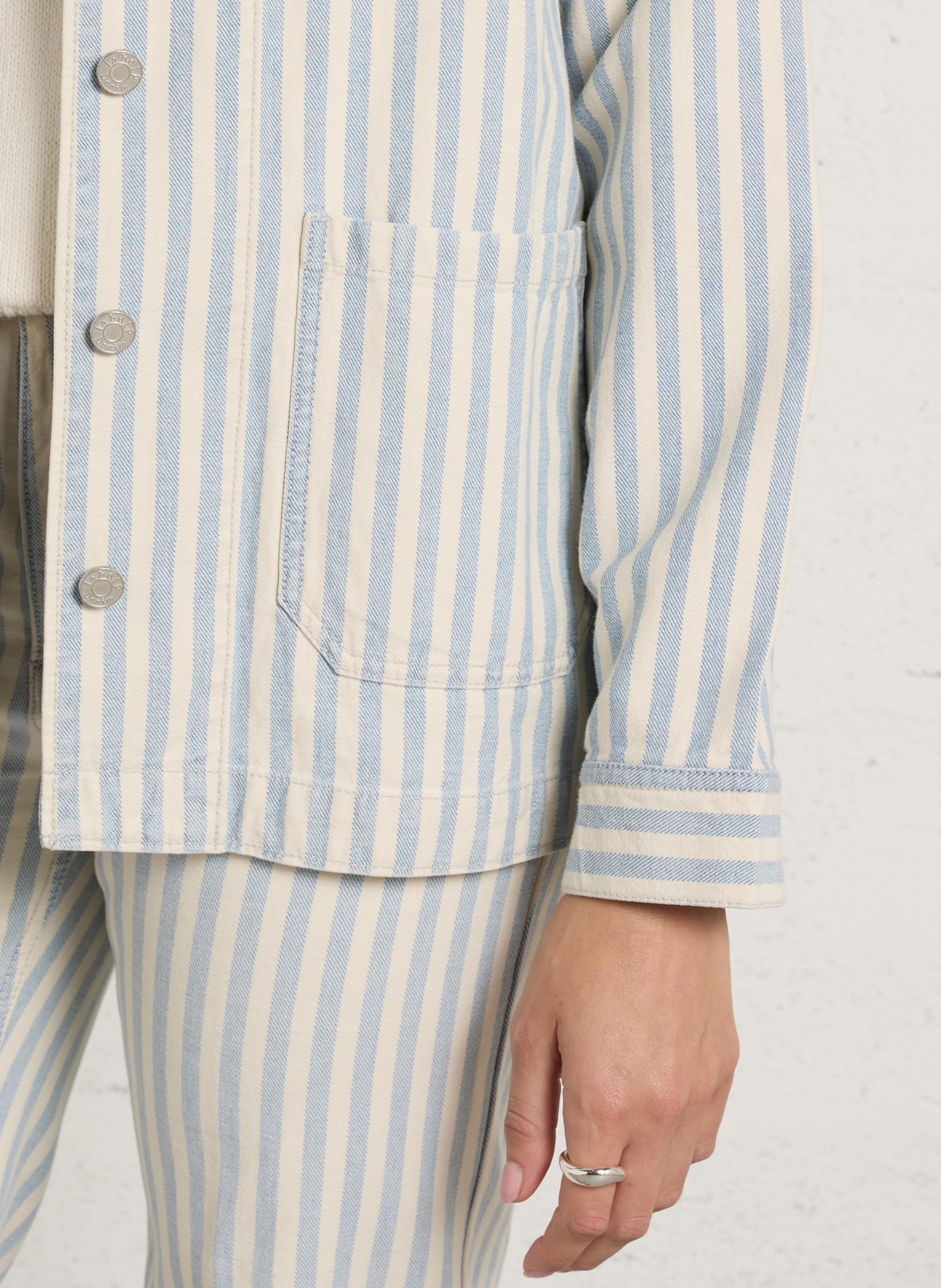 Veste col classique en coton LAB DIP Bleu