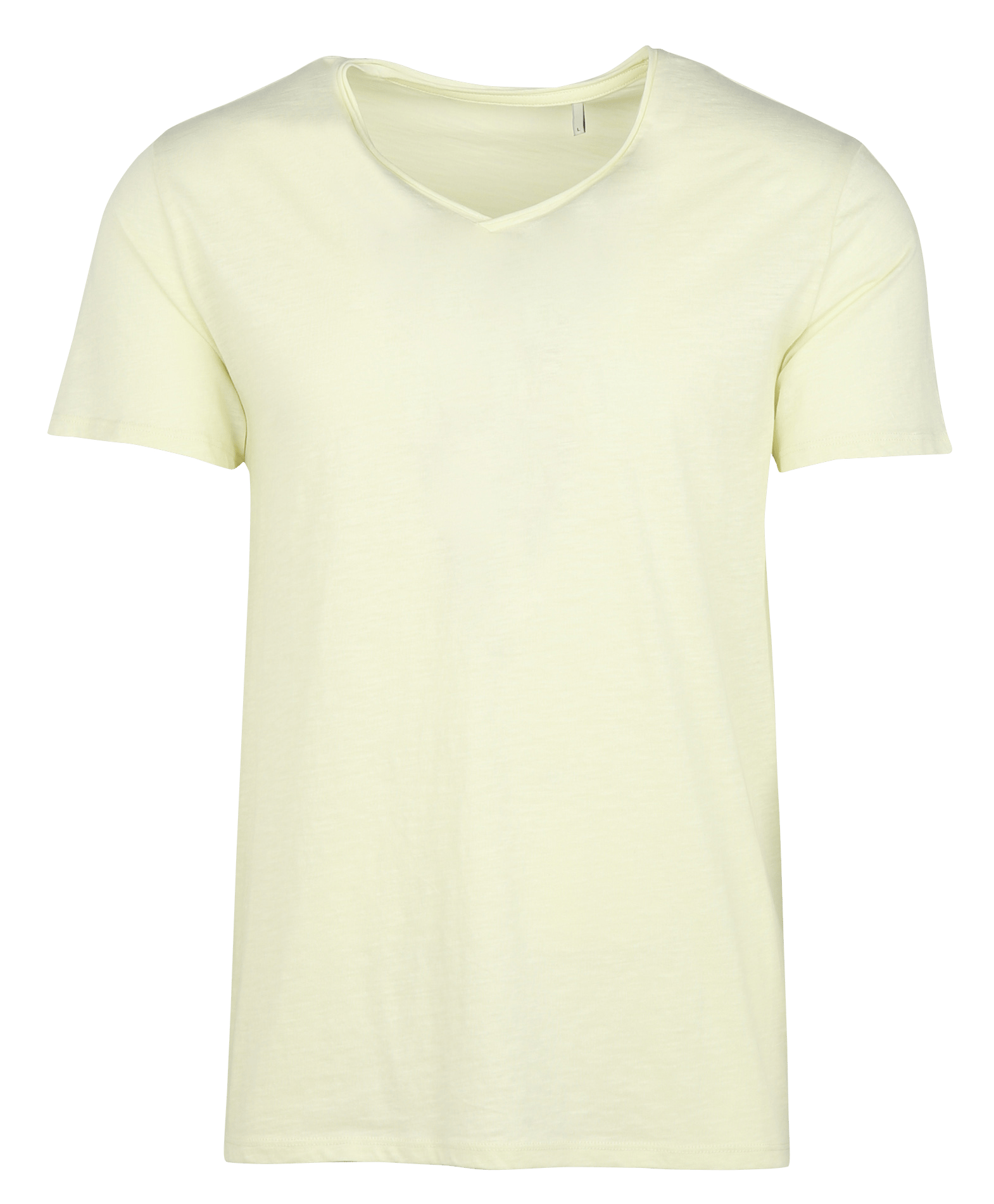 Straight cotton V-neck T-shirt IKKS Yellow