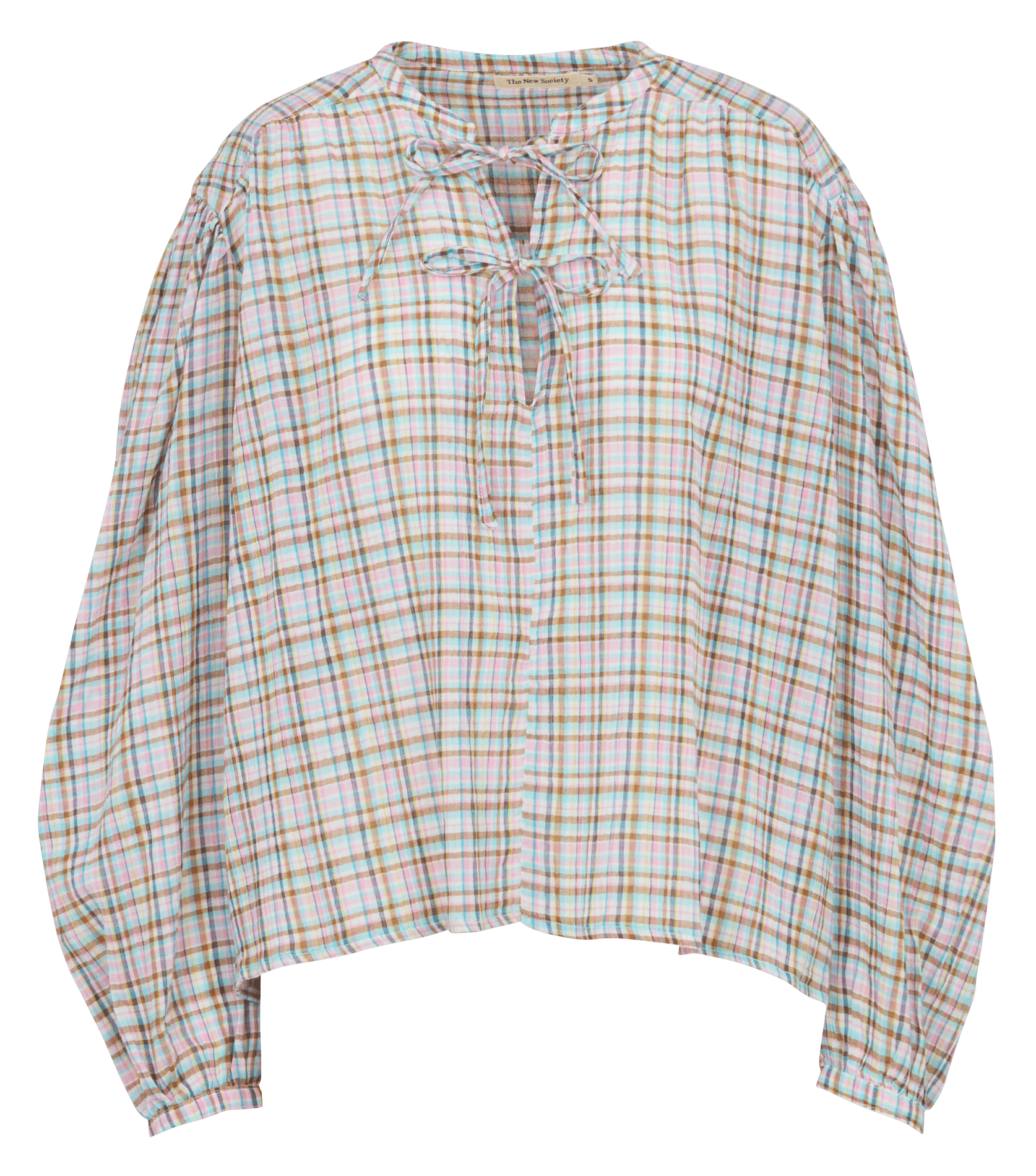 Ruimvallende blouse | katoenblend THE NEW SOCIETY Veelkleurig