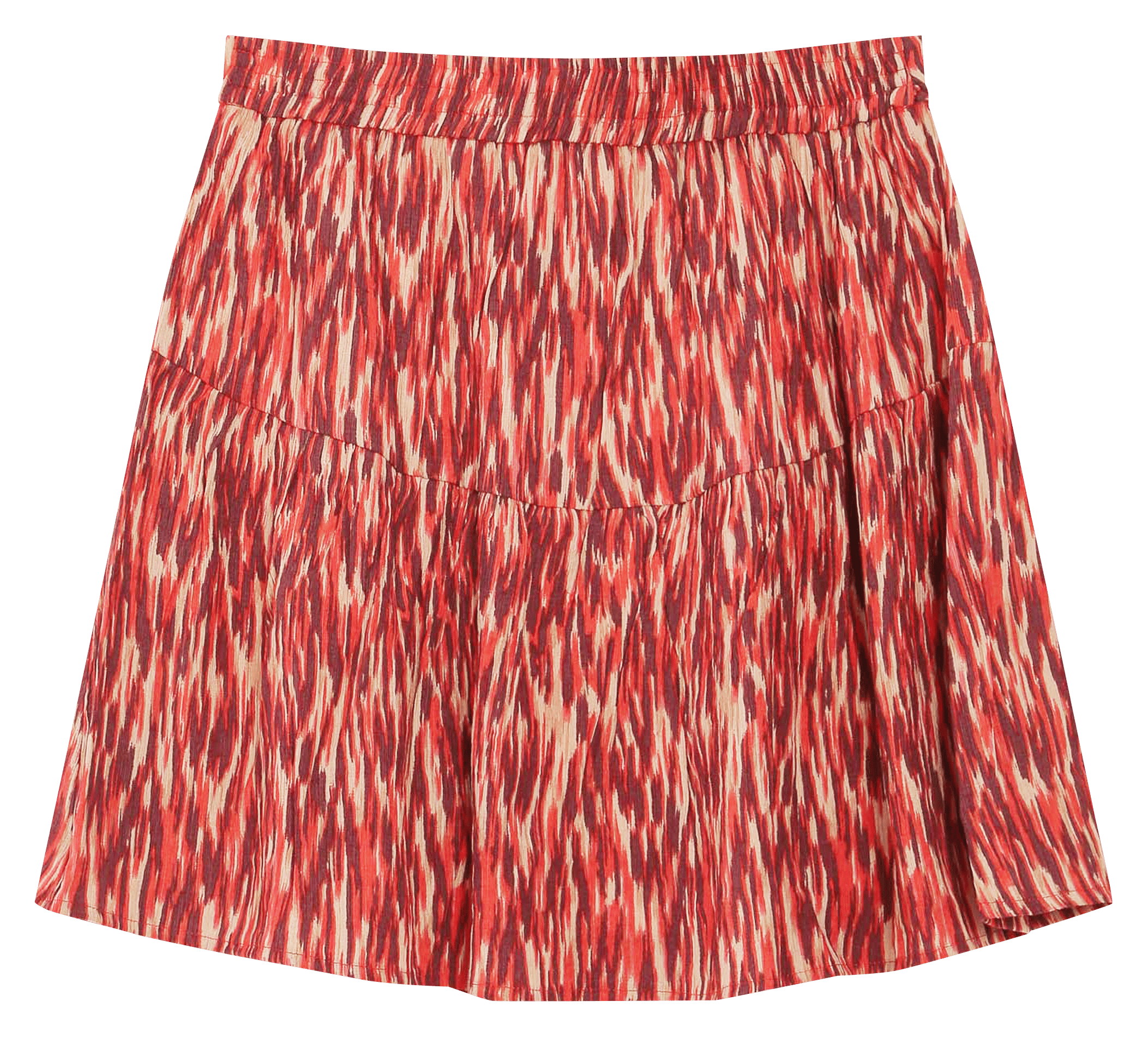 Short flared printed skirt GRACE ET MILA Red