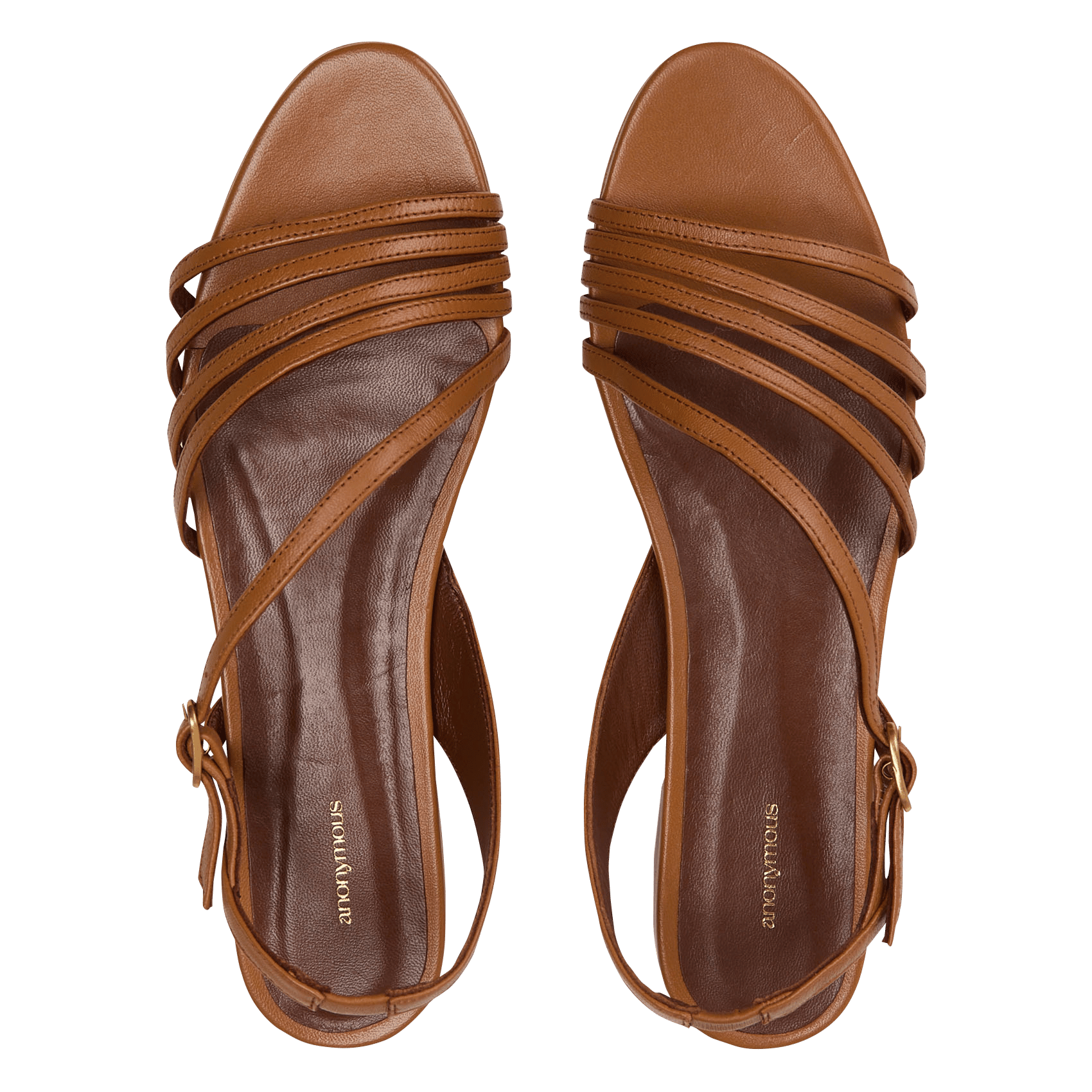Aouda flat leather sandals ANONYMOUS COPENHAGEN Brown