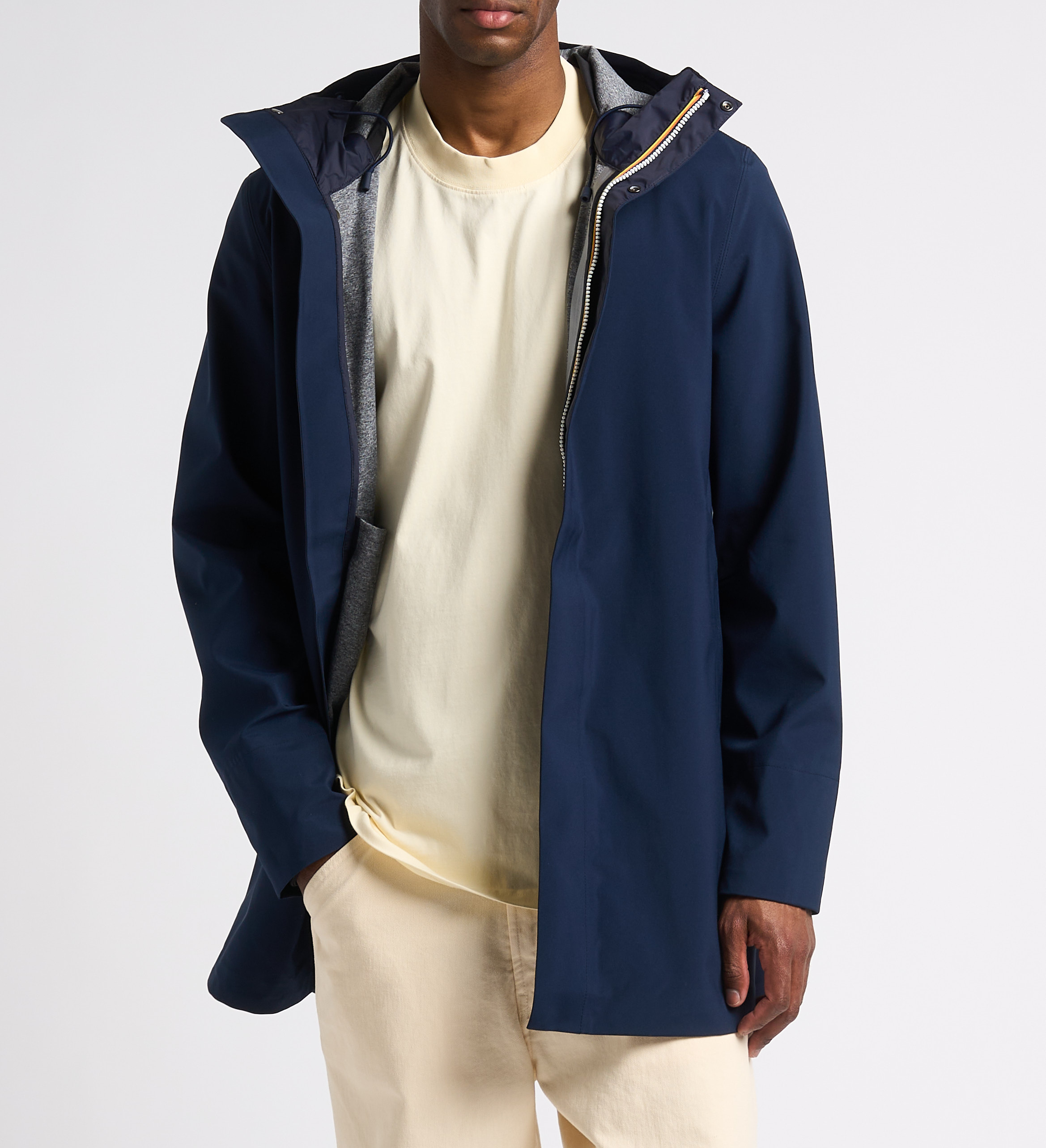 Weiter Kapuzenparka mit Stehkragen K-WAY Blau