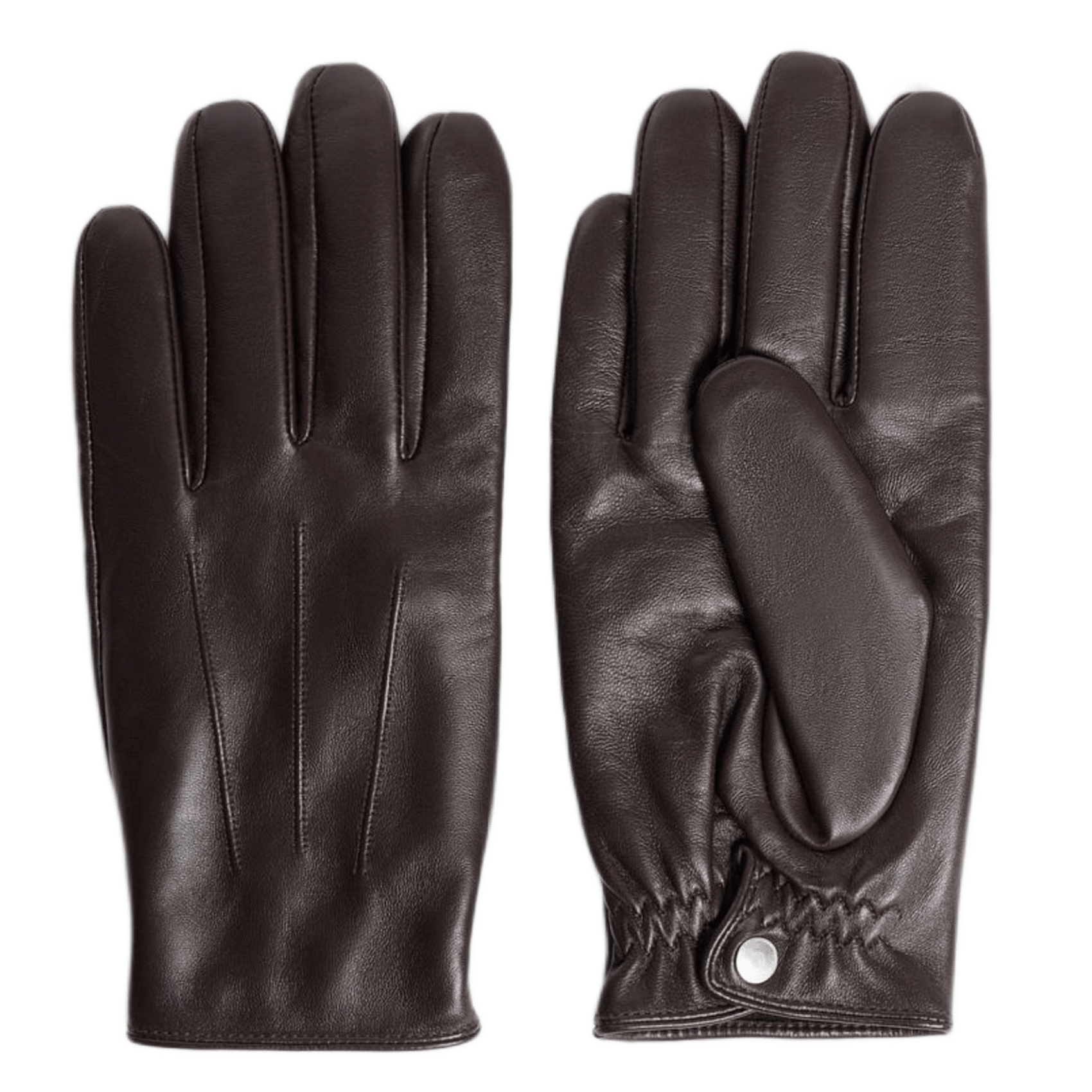 Gants en cuir SANDRO Marron