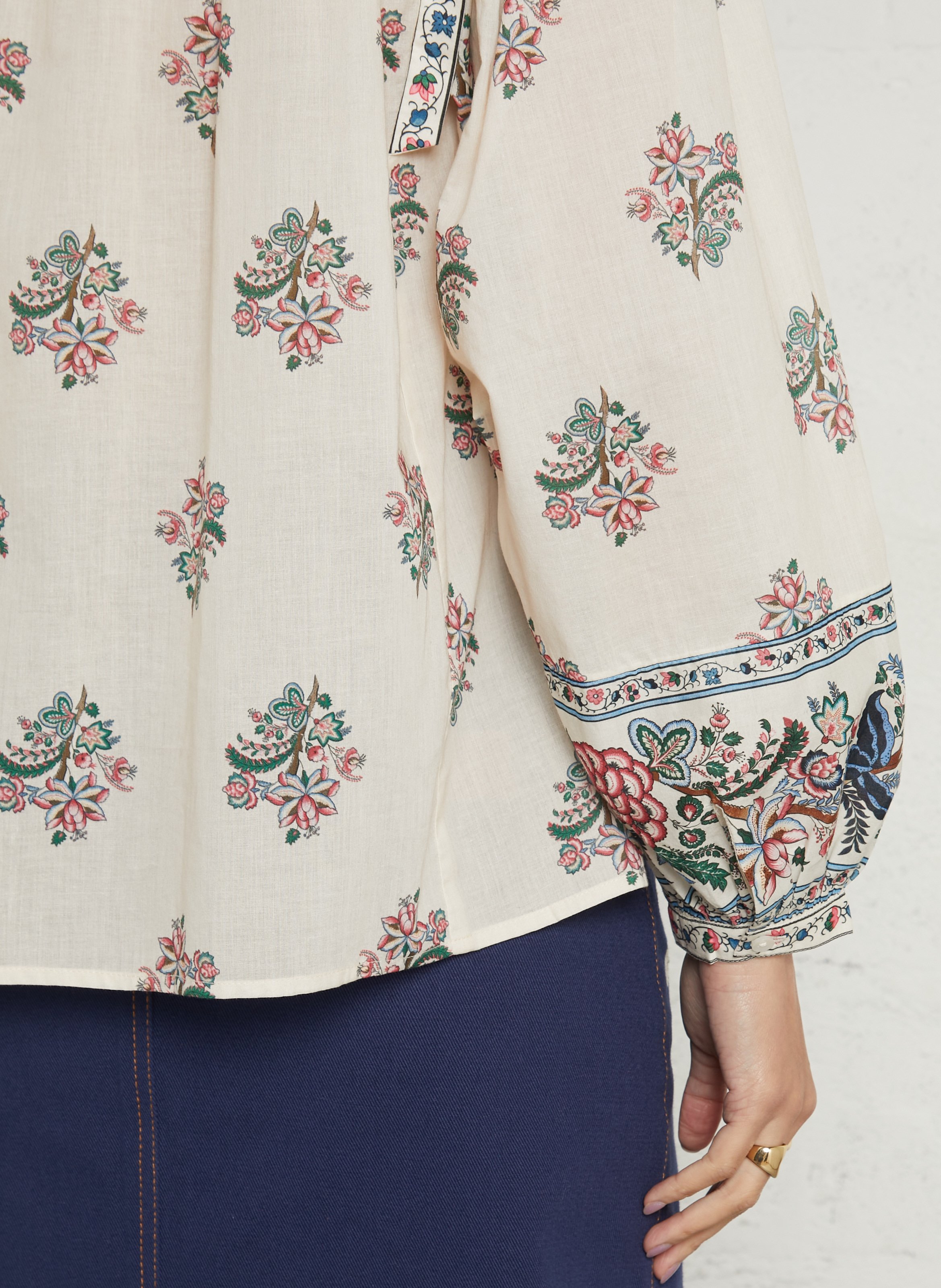Chemise col rond en coton bio LOUISE MISHA Beige