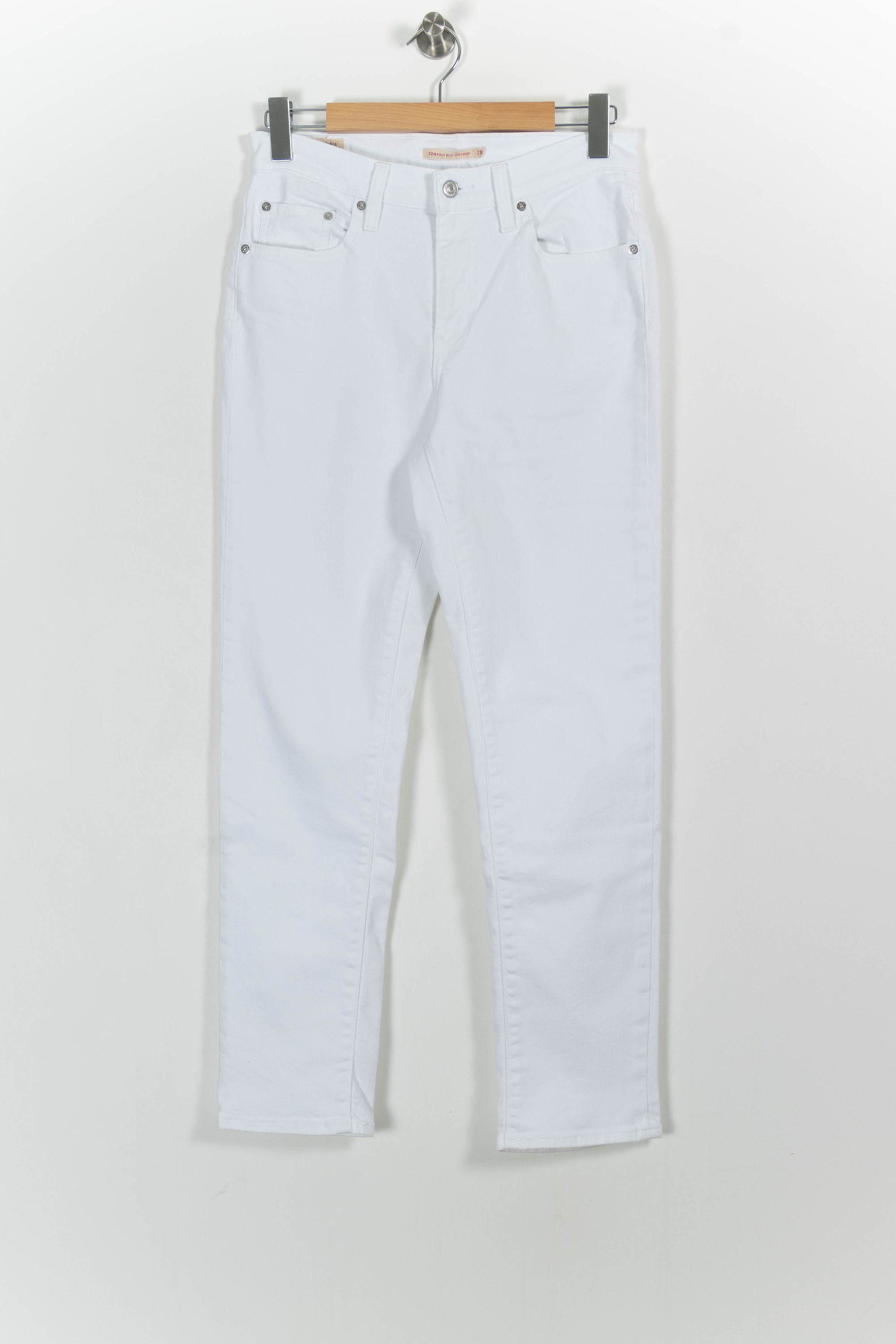 Cropped slim jeans with studs LEVI'S - Seconde main White
