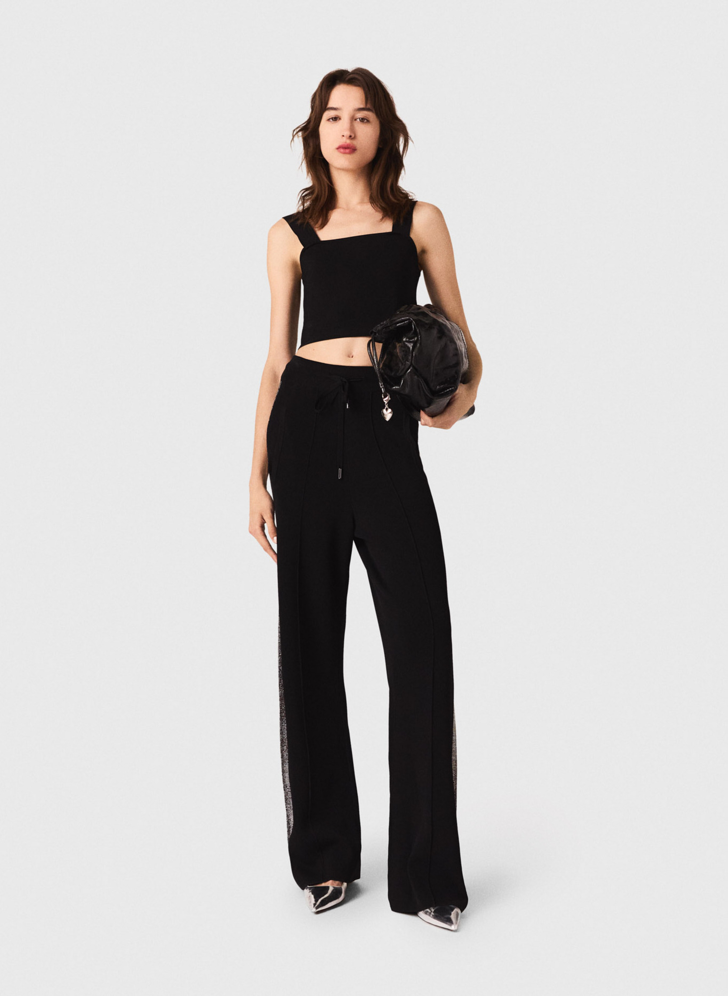 Crop-top MAJE Zwart