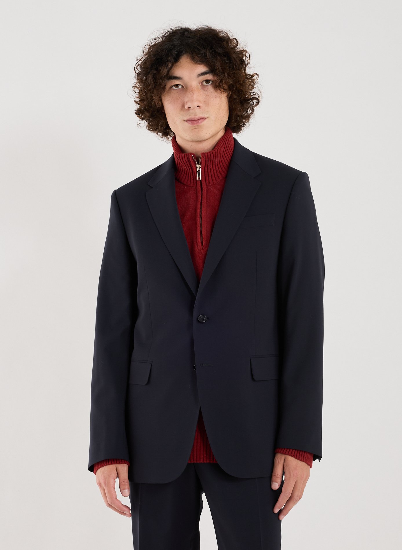 Mixed wool suit jacket from dostum-d. AU PRINTEMPS PARIS Blue