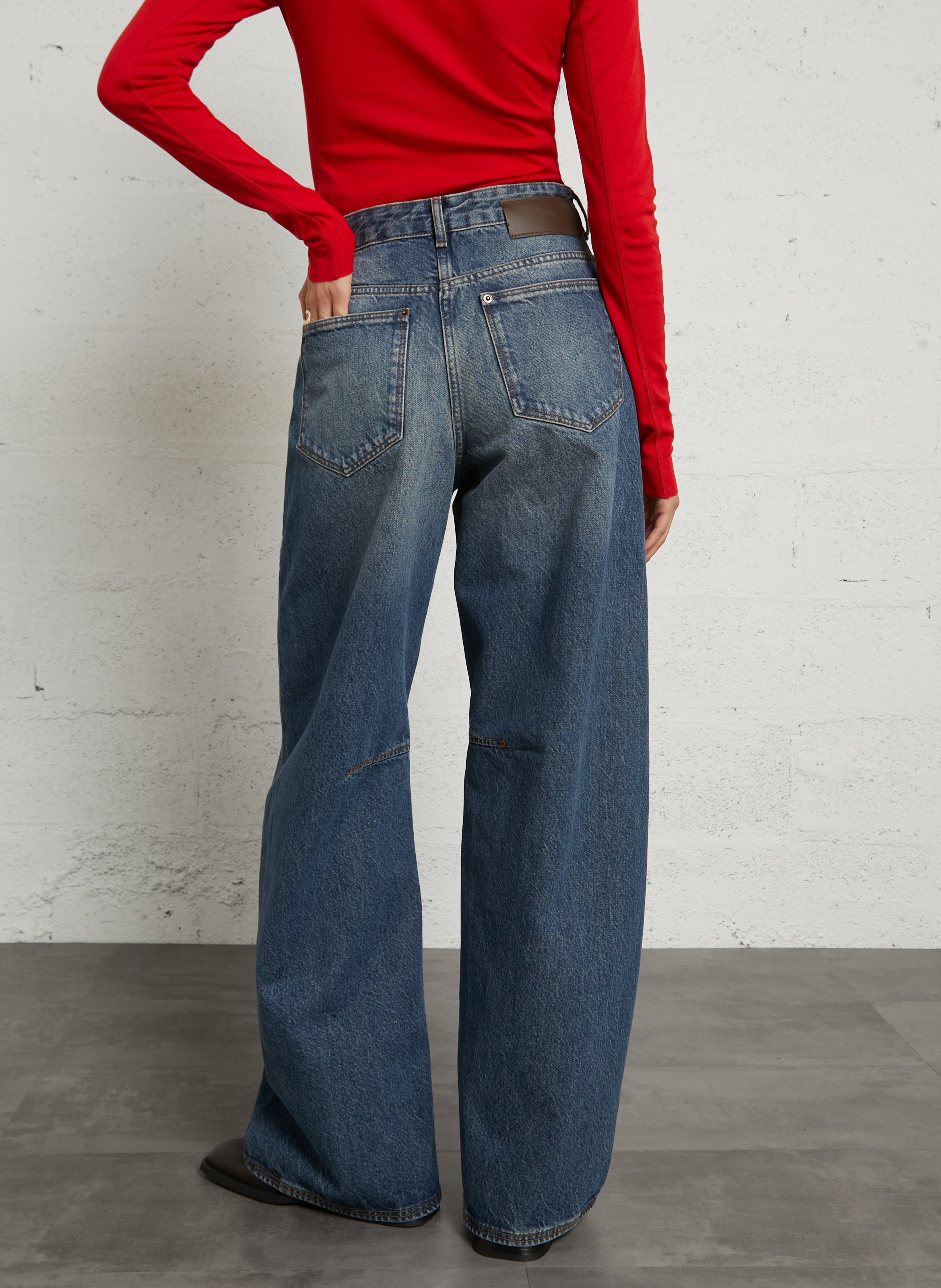 Jean barrel en coton SOEUR Bleu