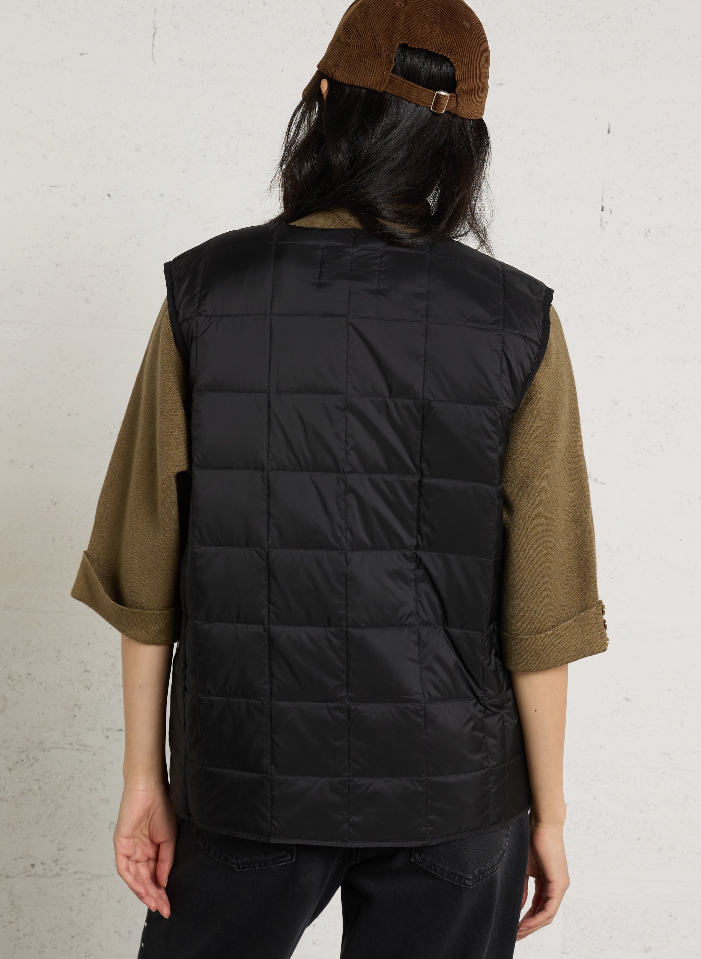 Veste sans manches léopard TAION Noir