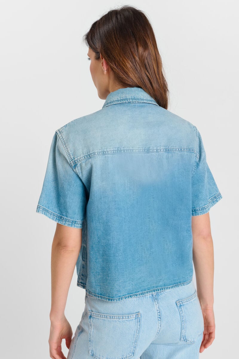 Snap-button shirt LE TEMPS DES CERISES Blue