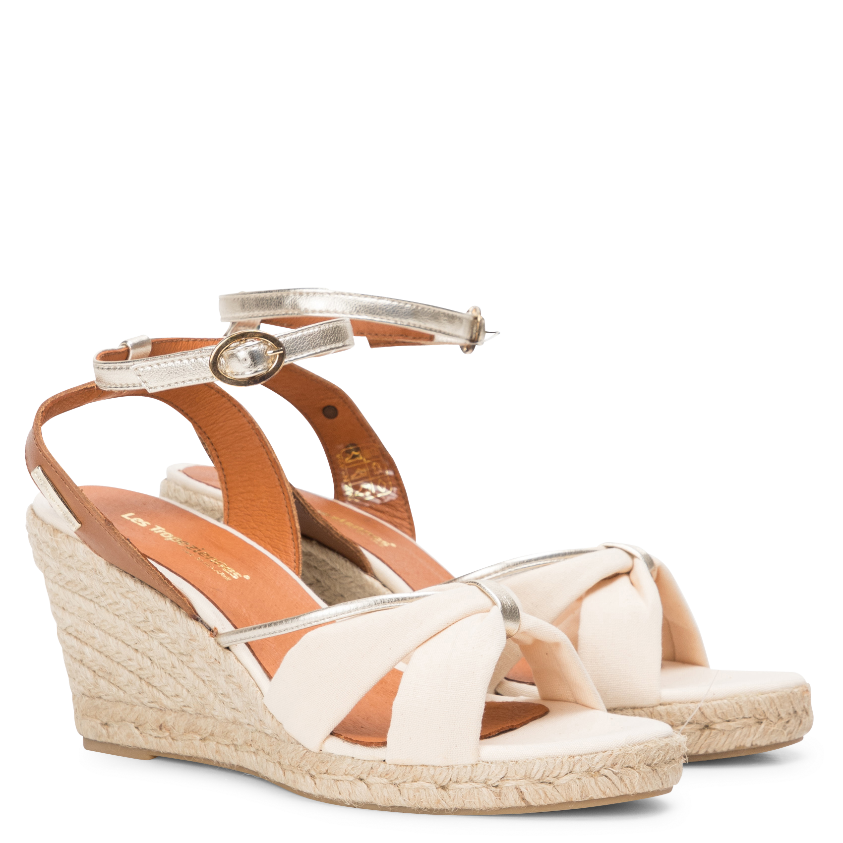 Recycled cotton wedge sandals LES TROPEZIENNES PAR M.BELARBI Beige