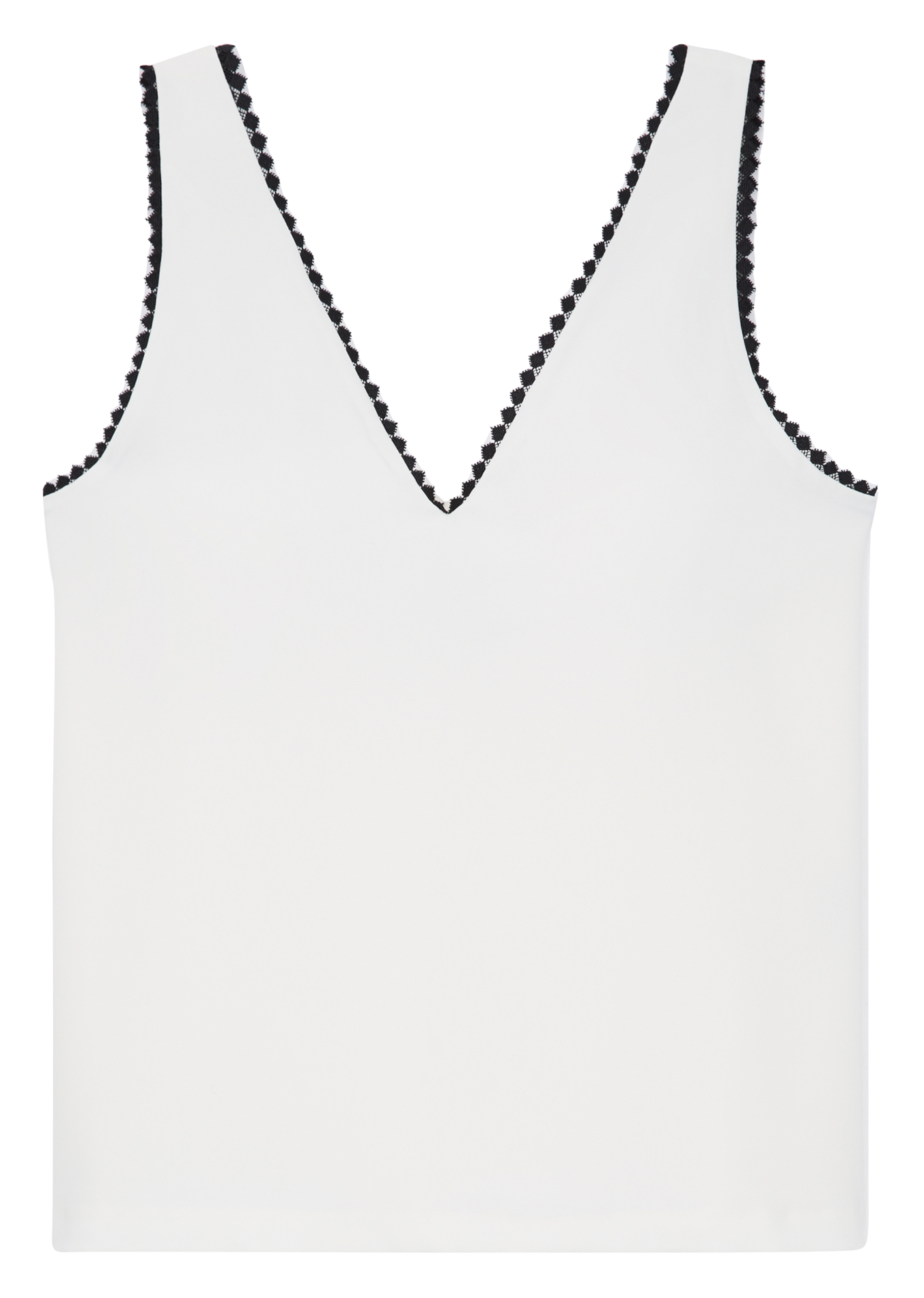 V-neck top with lace braid THE KOOPLES Multicolored