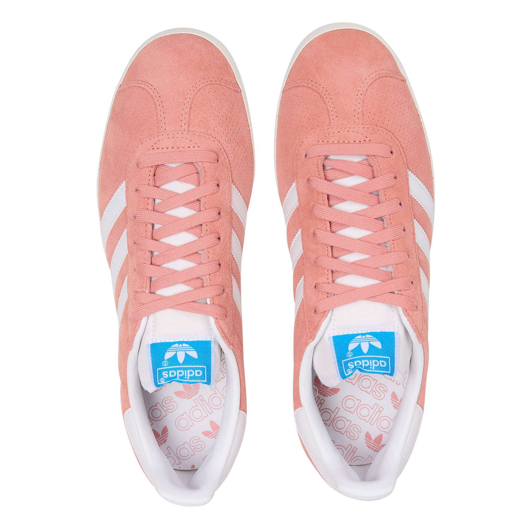 Leather low-top trainers ADIDAS Red