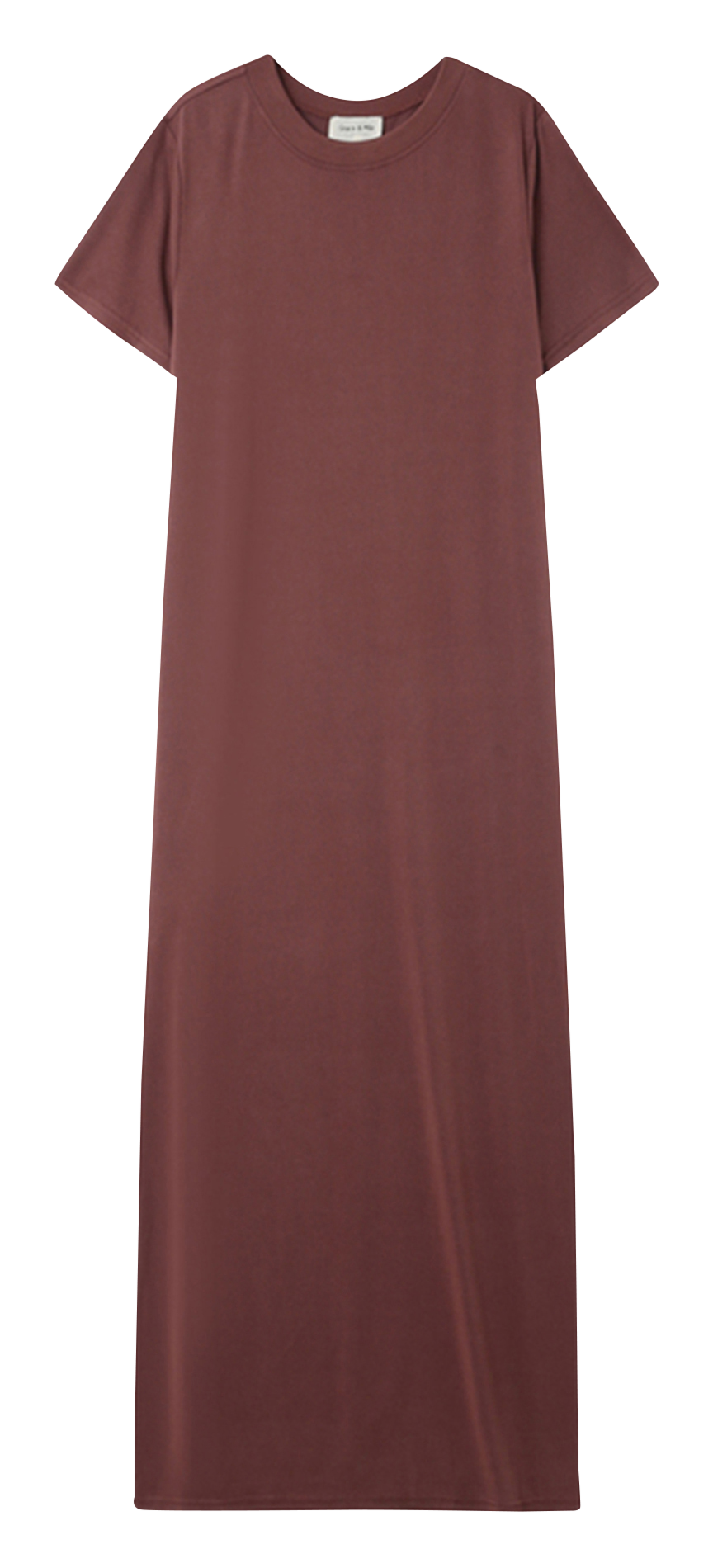 Robe longue manches courtes  GRACE ET MILA Marron