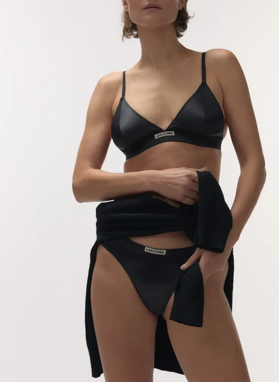 Sportlicher Bralette ohne Bügel LOVE STORIES Schwarz
