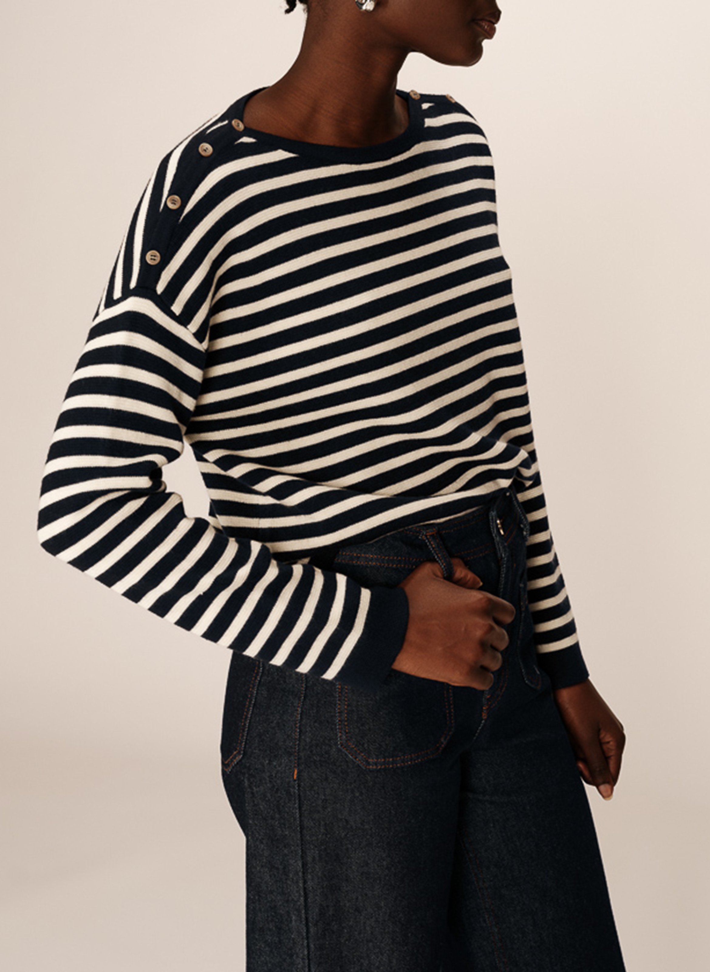 Oversized sailor sweater GRACE ET MILA Blue