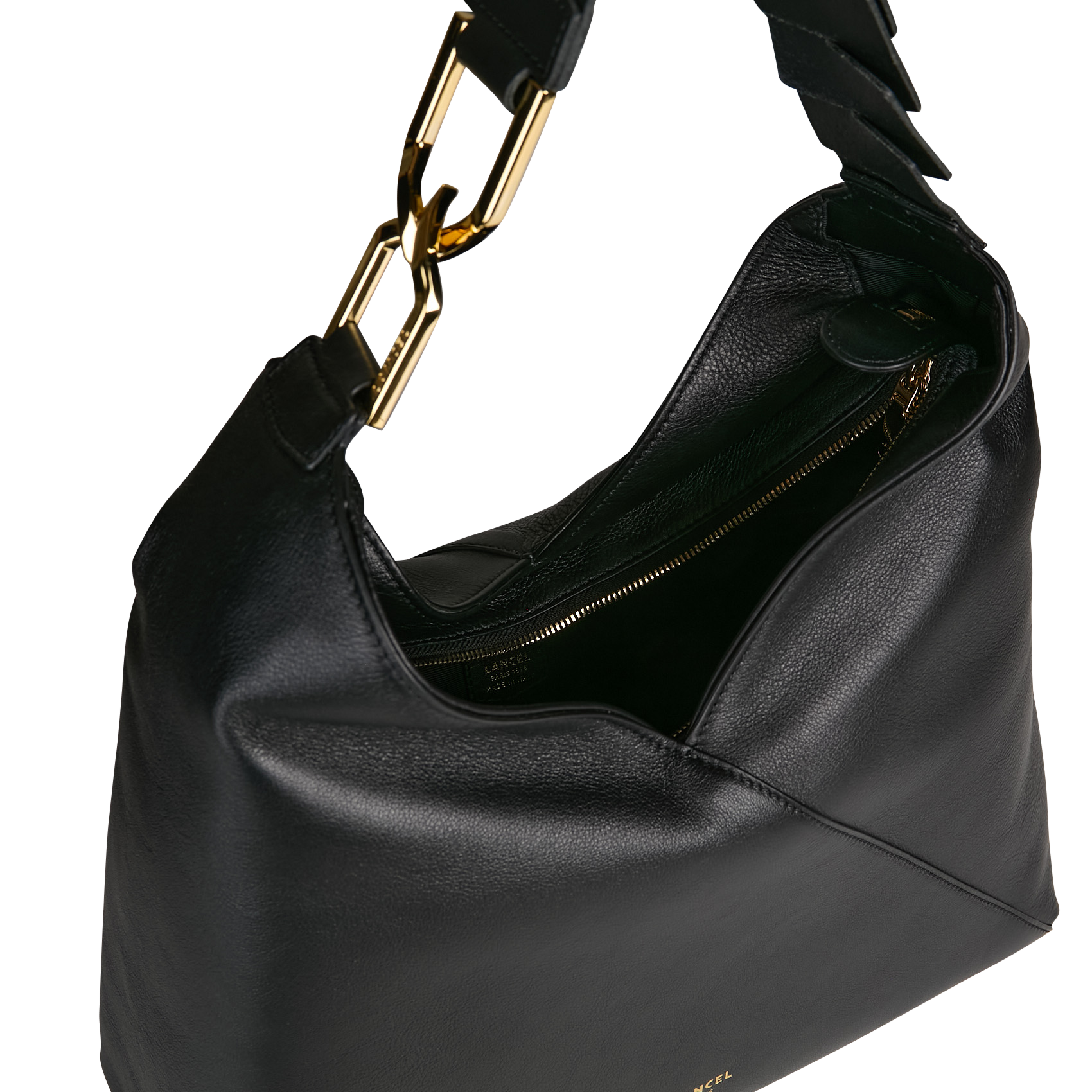Sac porté épaule en cuir LANCEL Noir