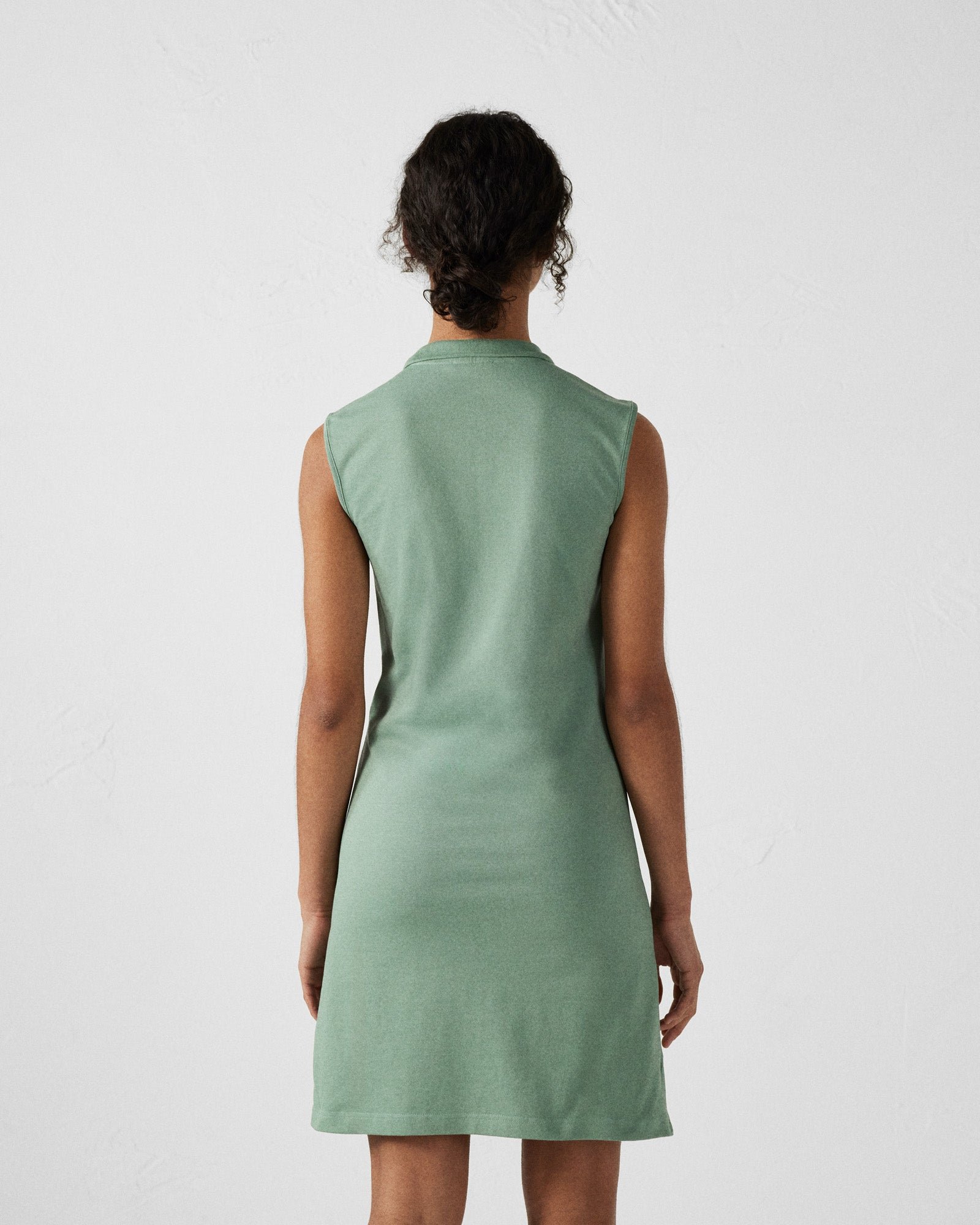 Sleeveless tangerine polo dress JOTT Green