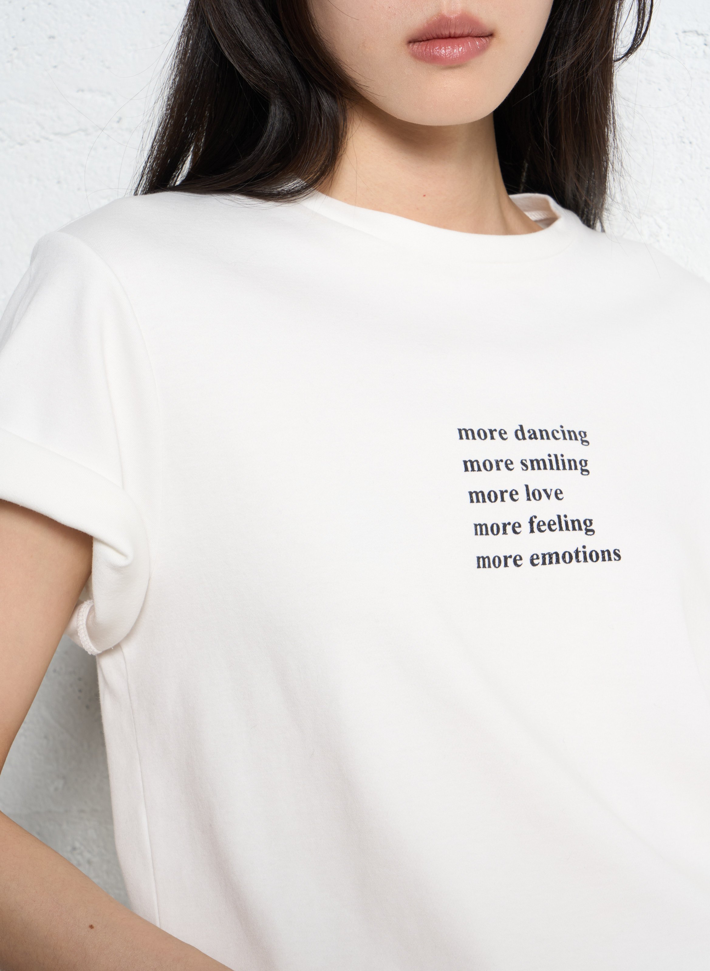 Baumwoll-Pullover mit Rundhalsausschnitt IKKS Weiss