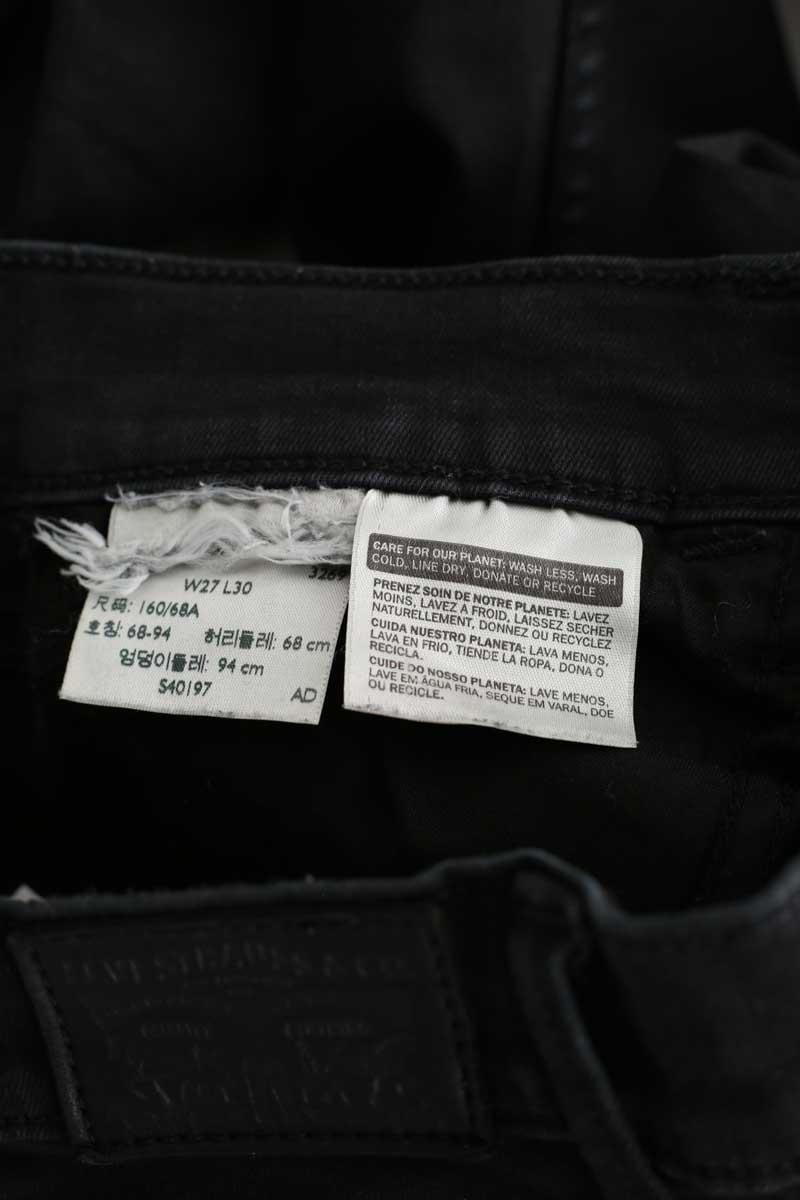 Cotton skinny jeans LEVI'S - Seconde main Black