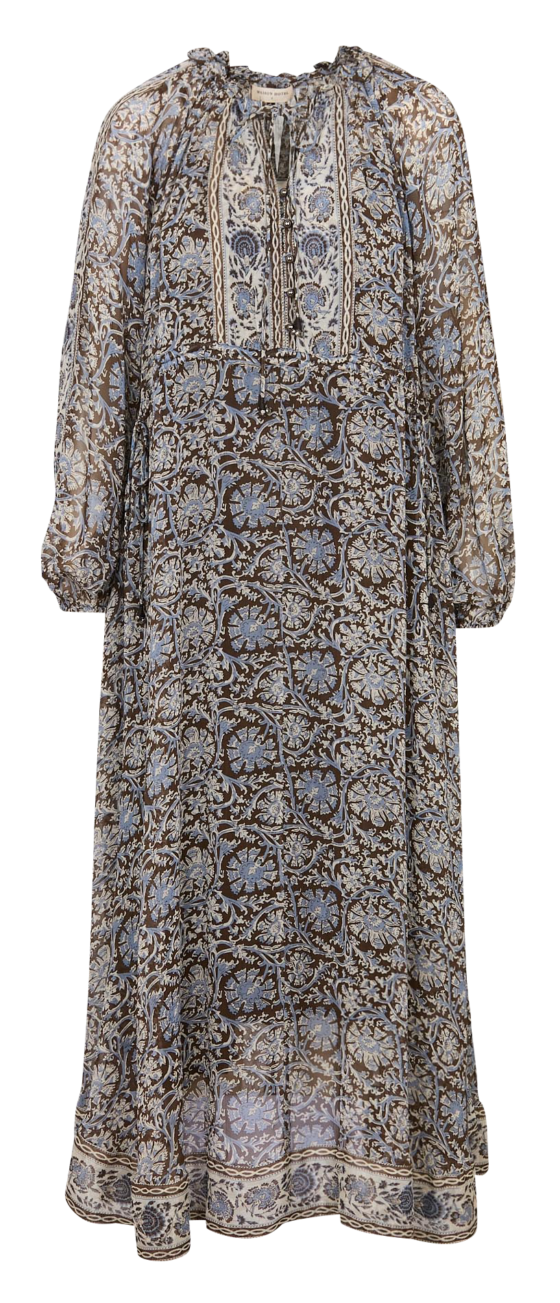 Chemise en coton imprimé MAISON HOTEL Bleu